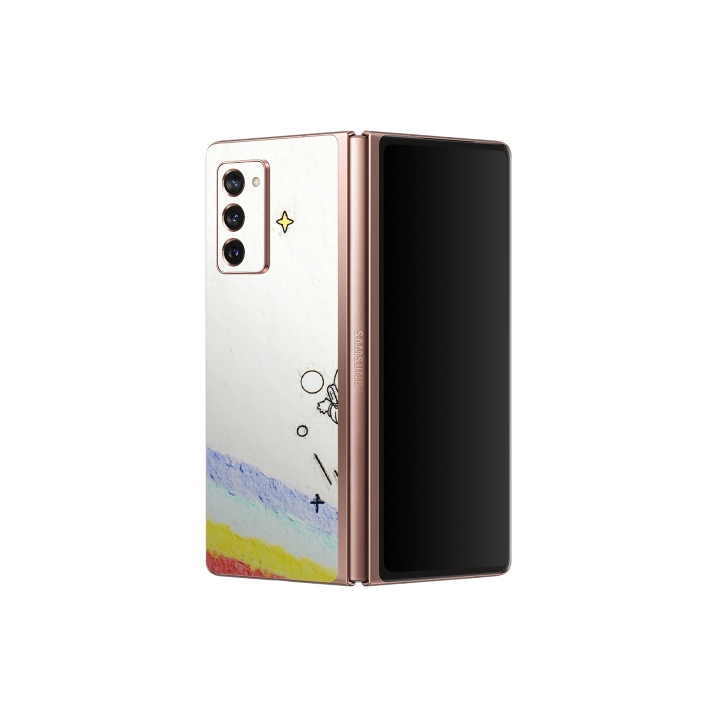 Samsung M/F/Note/Flip and C Phone Skins (All Models) - Milkyway Astronaut - 3D Embossed Finish (L-110) Samsung Galaxy Z Fold 2