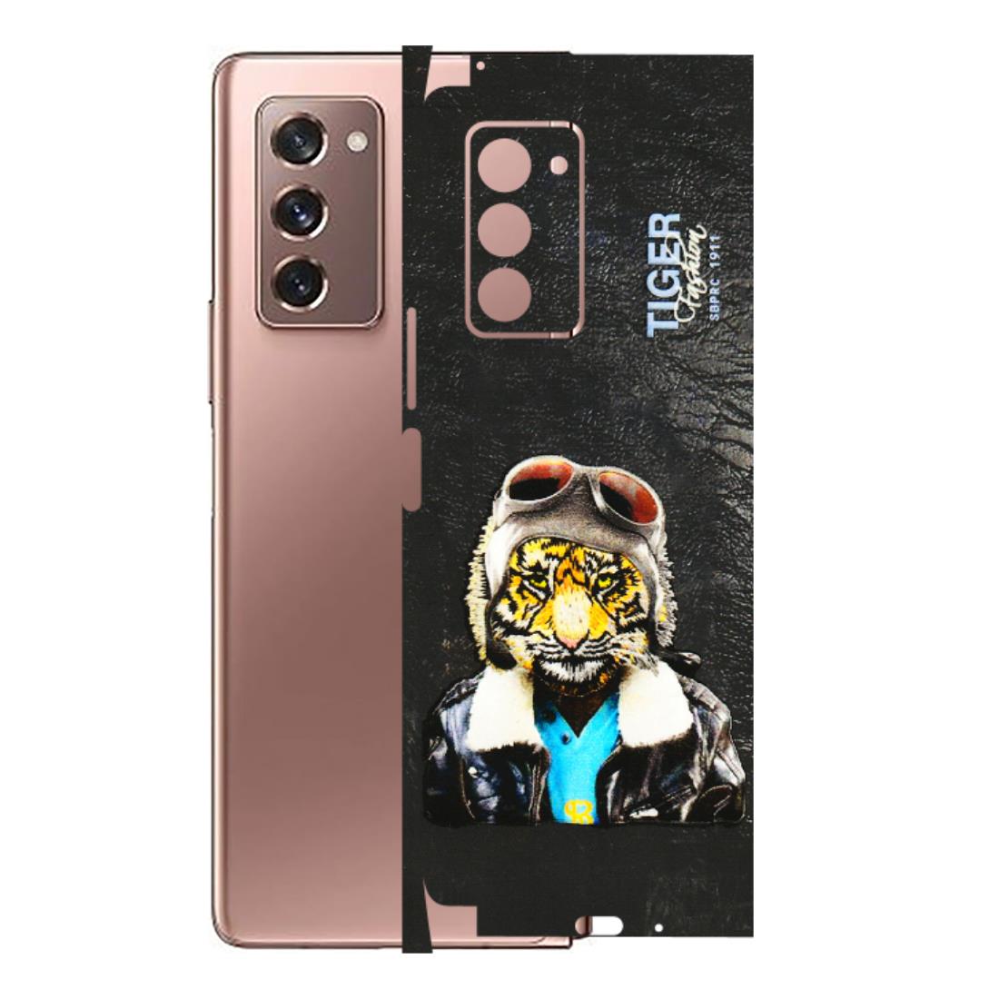 Samsung M/F/Note/Flip and C Phone Skins (All Models) - Rider Tiger - 3D Embossed Finish (L-113) Samsung Galaxy Z Fold 2