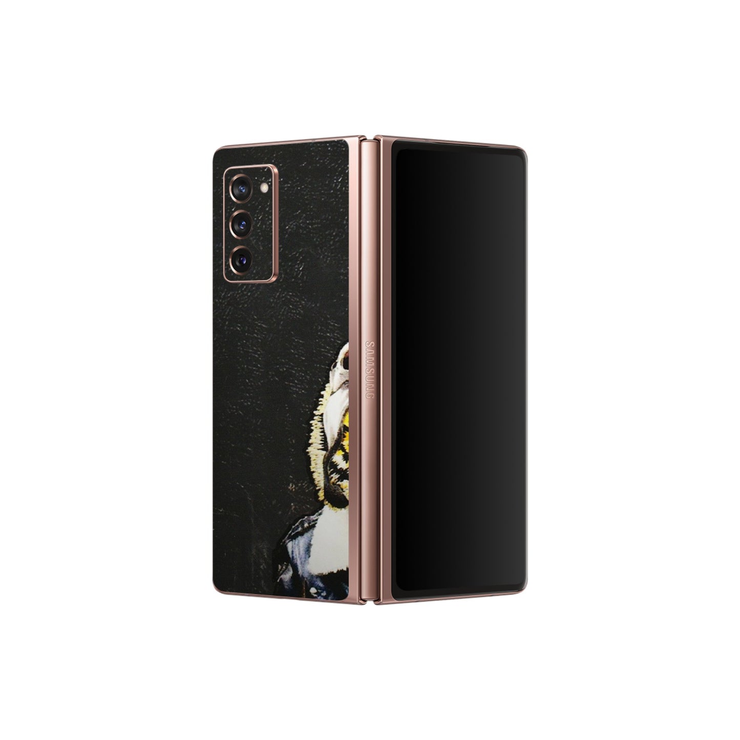 Samsung M/F/Note/Flip and C Phone Skins (All Models) - Rider Tiger - 3D Embossed Finish (L-113) Samsung Galaxy Z Fold 2