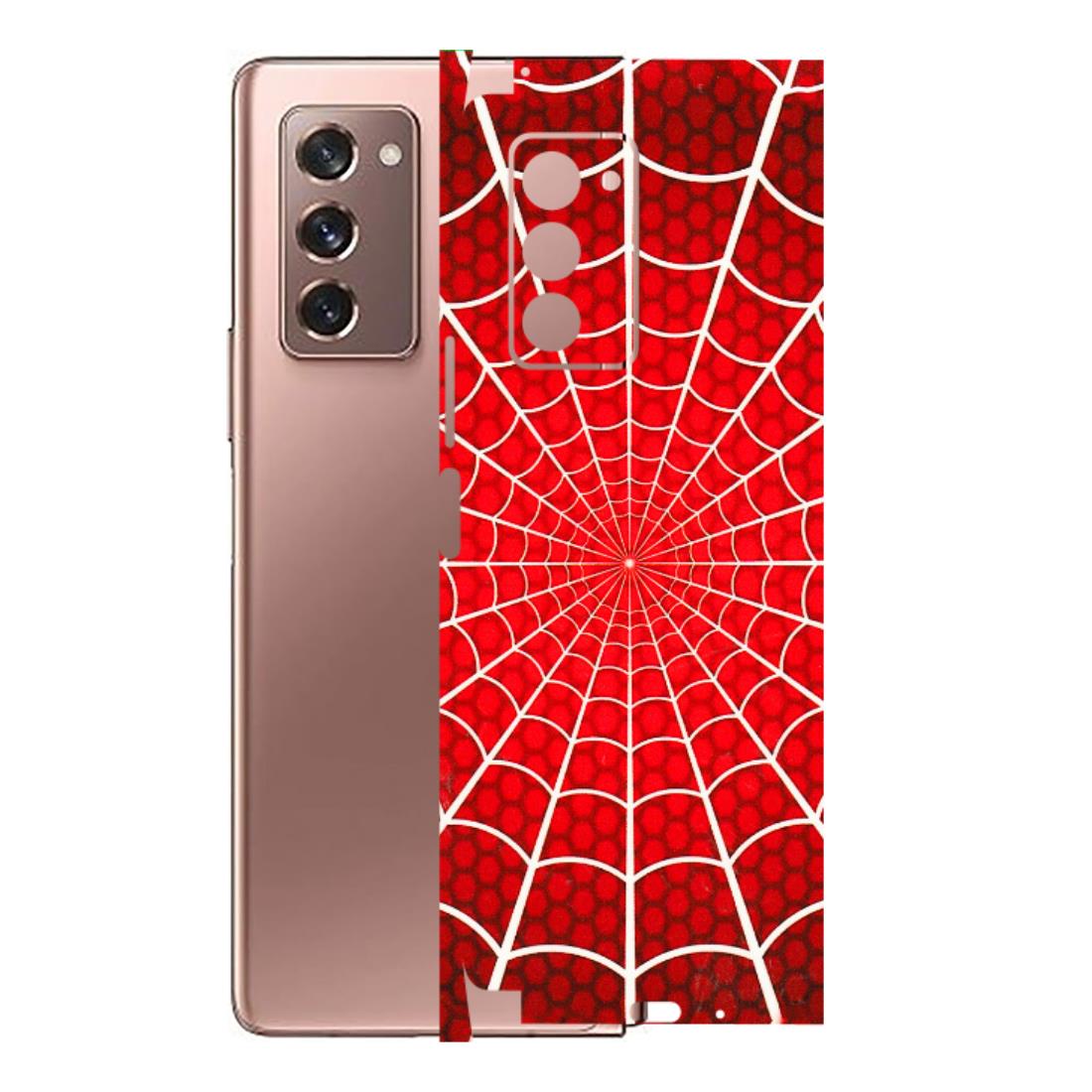 Samsung M/F/Note/Flip and C Phone Skins (All Models) - Classic Spidey Web - 3D Embossed Finish (L-115) Samsung Galaxy Z Fold 2