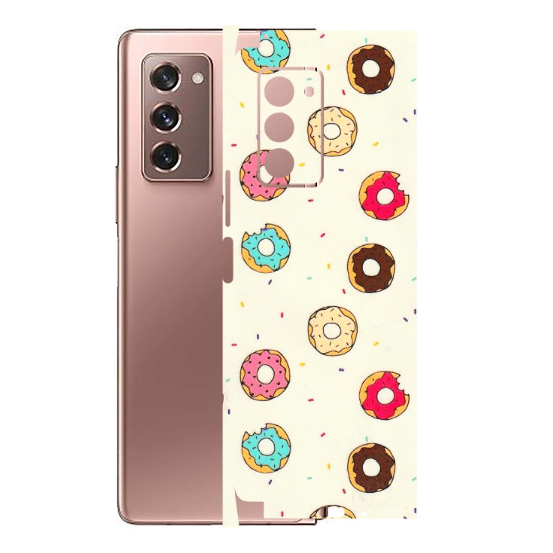 Samsung M/F/Note/Flip and C Phone Skins (All Models) - Mini Donuts Doodle Art - 3D Embossed Finish (L-122) Samsung Galaxy Z Fold 2
