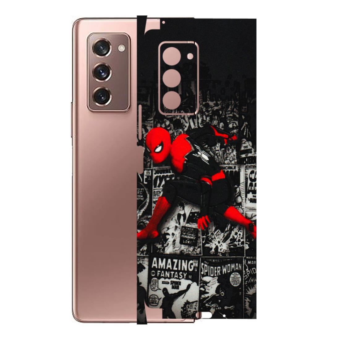 Samsung M/F/Note/Flip and C Phone Skins (All Models) - SpiderMan New - 3D Embossed Finish (L-162) Samsung Galaxy Z Fold 2