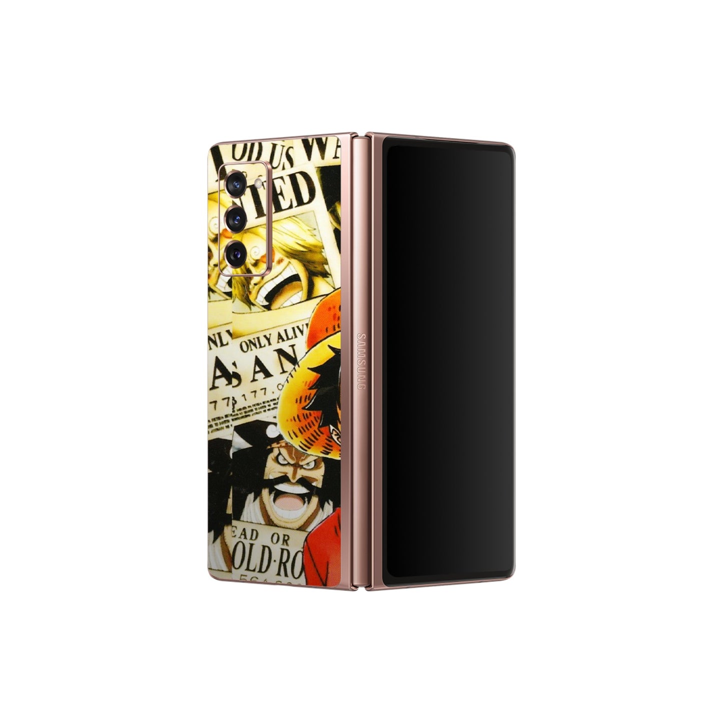 Samsung M/F/Note/Flip and C Phone Skins (All Models) - Luffy Anime - 3D Embossed Finish (L-177) Samsung Galaxy Z Fold 2