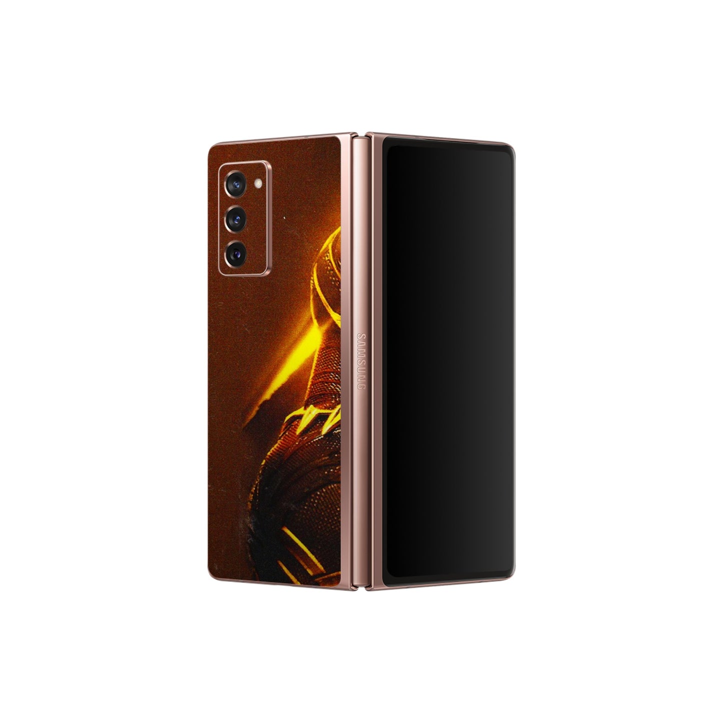 Samsung M/F/Note/Flip and C Phone Skins (All Models) - Gold Black Panther - 3D Embossed Finish (L-181) Samsung Galaxy Z Fold 2