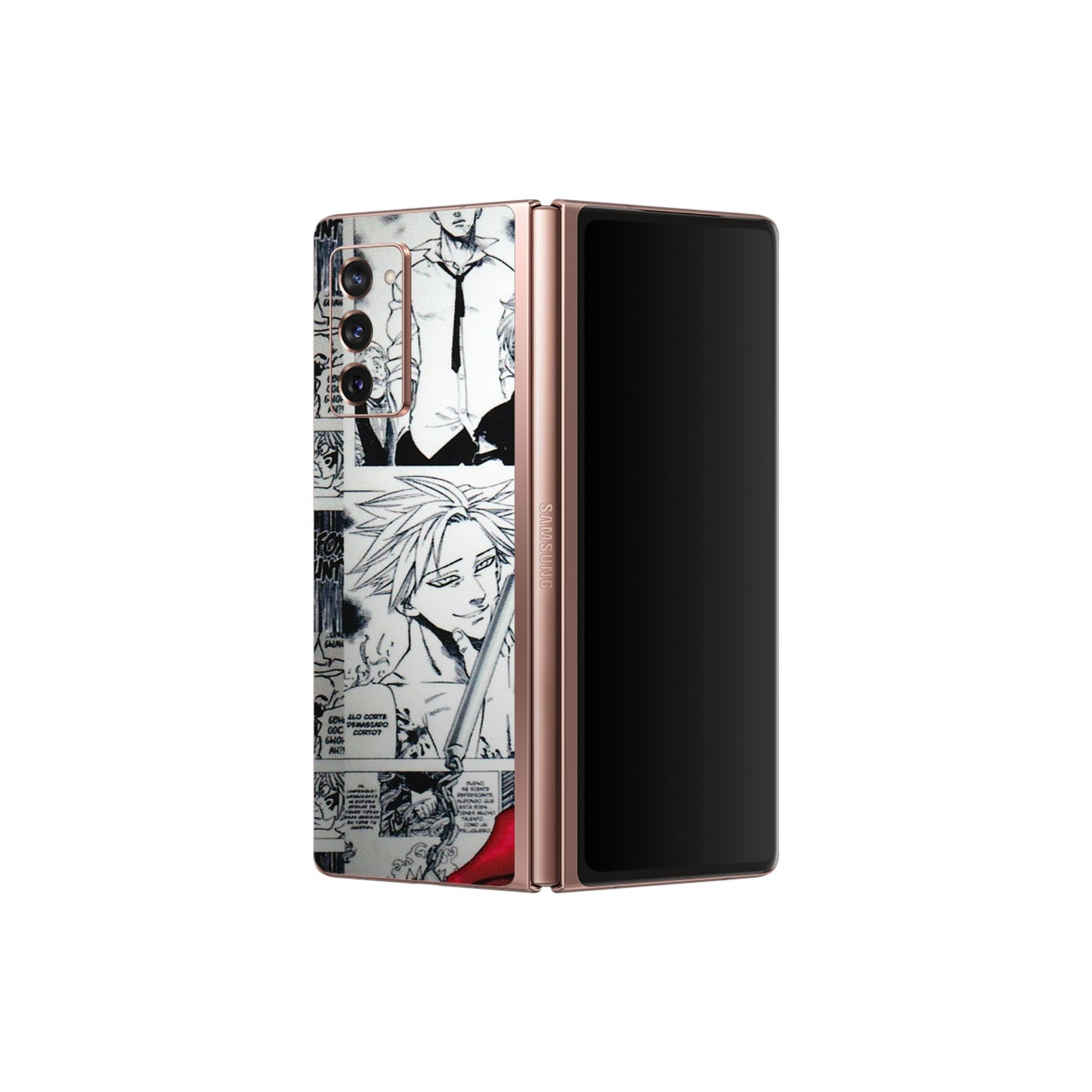 Samsung M/F/Note/Flip and C Phone Skins (All Models) - Anime Comic - 3D Embossed Finish (L-192) Samsung Galaxy Z Fold 2