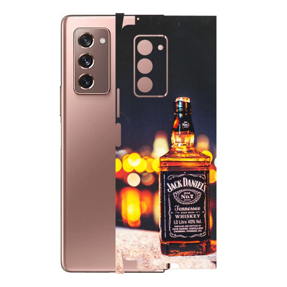 Samsung M/F/Note/Flip and C Phone Skins (All Models) - JD Whiskey Bottle - 3D Embossed Finish (L-20) Samsung Galaxy Z Fold 2