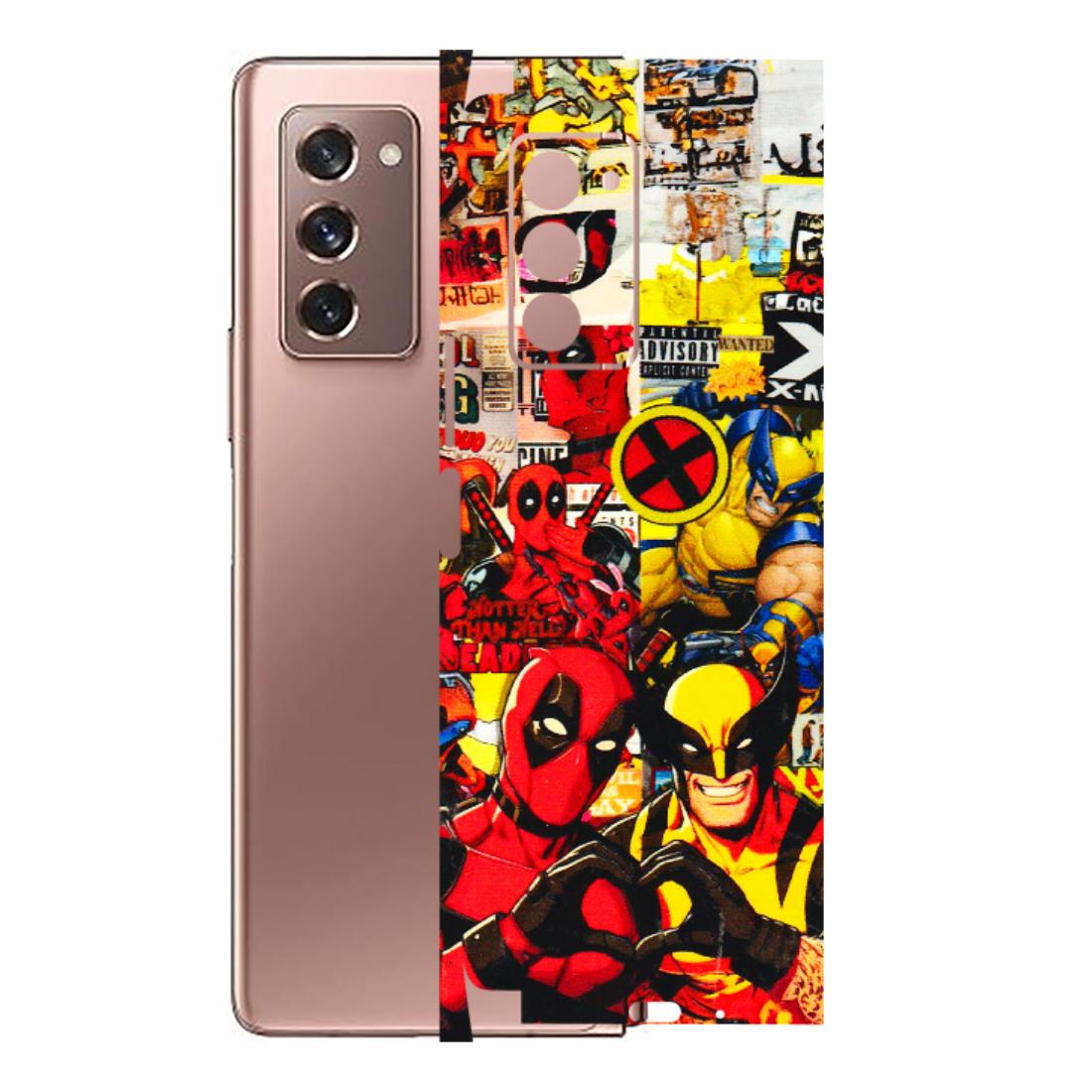 Samsung M/F/Note/Flip and C Phone Skins (All Models) - Spidy Wolverine - 3D Embossed Finish (L-310) Samsung Galaxy Z Fold 2