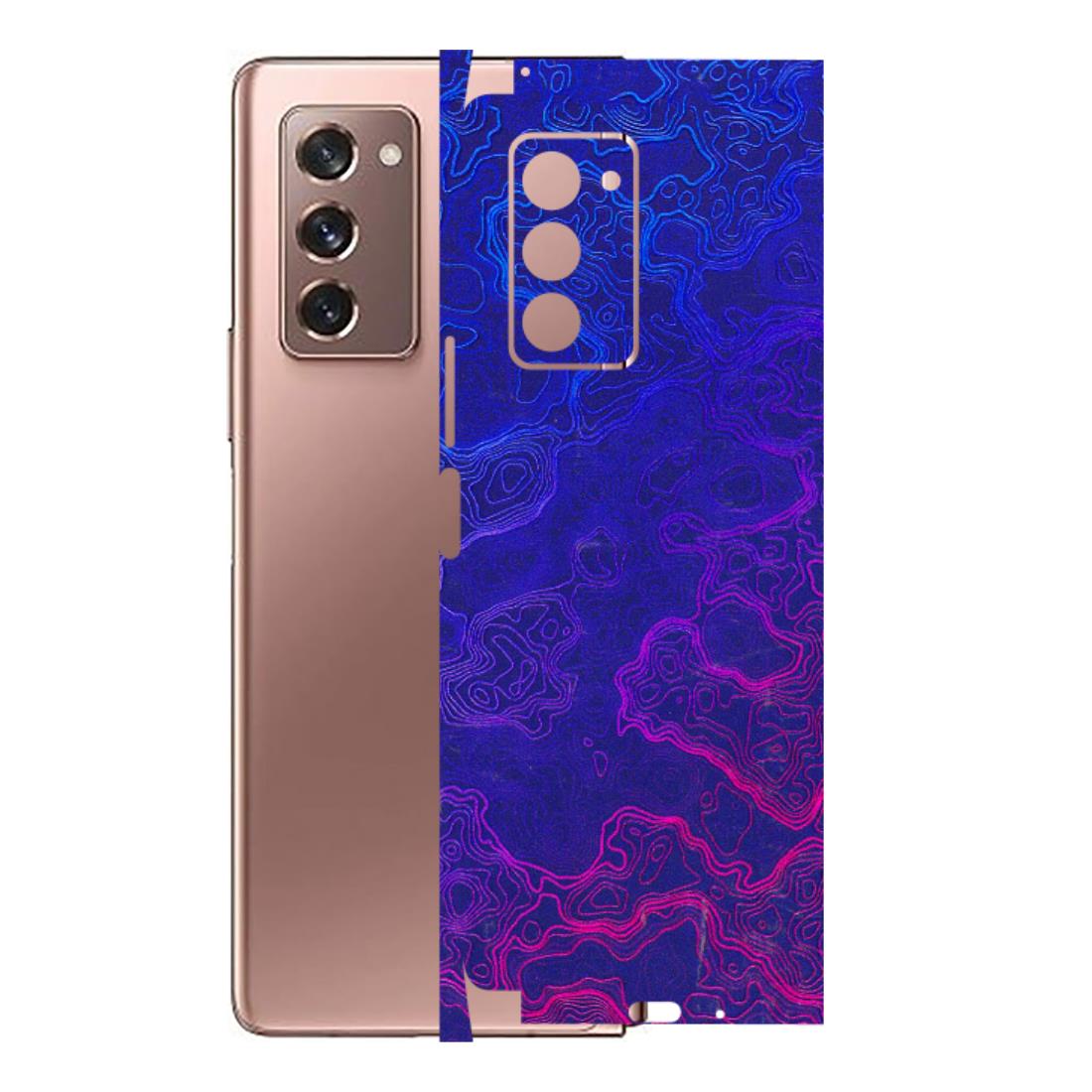 Samsung M/F/Note/Flip and C Phone Skins (All Models) - Purple Ripples Swirl - 3D Embossed Finish (L-314) Samsung Galaxy Z Fold 2
