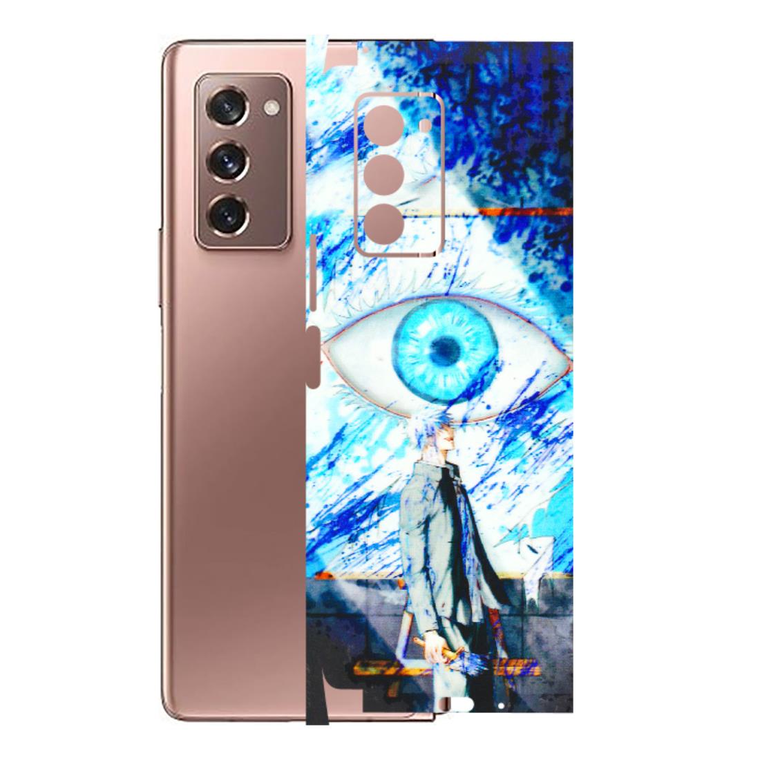 Samsung M/F/Note/Flip and C Phone Skins (All Models) - Anime Sea Blue Eye - 3D Embossed Finish (L-318) Samsung Galaxy Z Fold 2