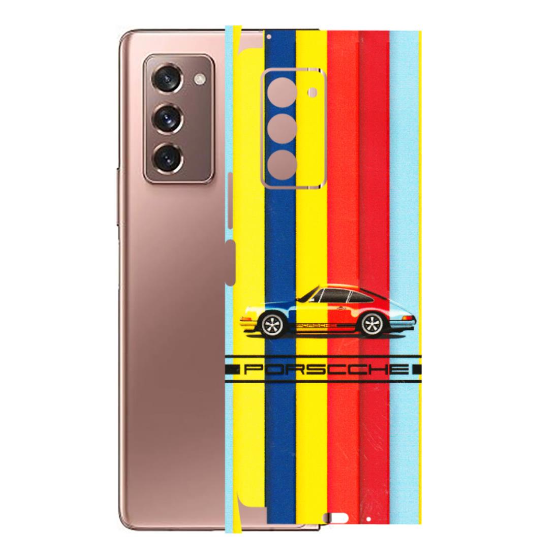 Samsung M/F/Note/Flip and C Phone Skins (All Models) - Multicolour Porche - 3D Embossed Finish (L-39) Samsung Galaxy Z Fold 2