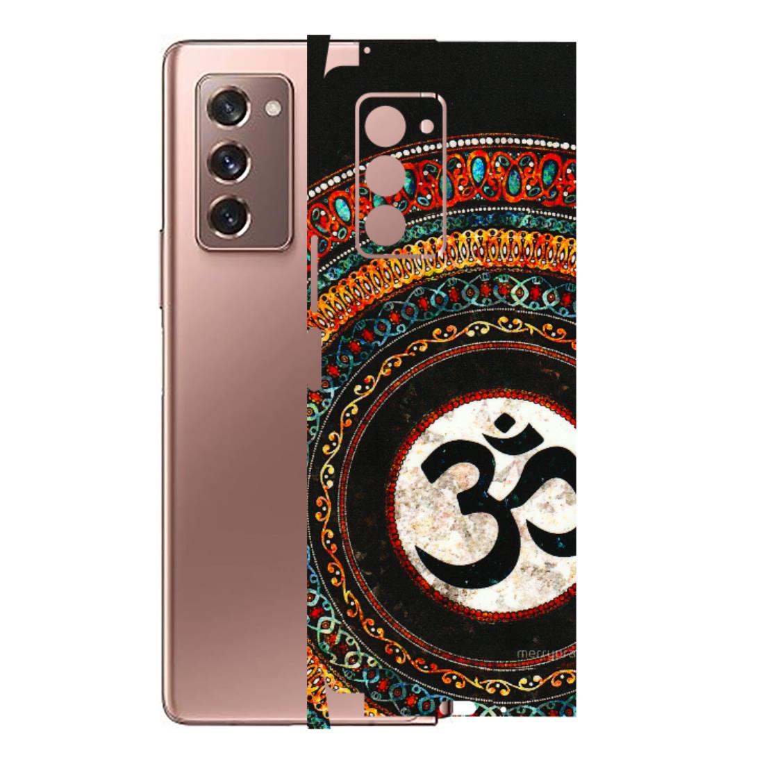 Samsung M/F/Note/Flip and C Phone Skins (All Models) - Aum Chant Abstract - 3D Embossed Finish (L-42) Samsung Galaxy Z Fold 2