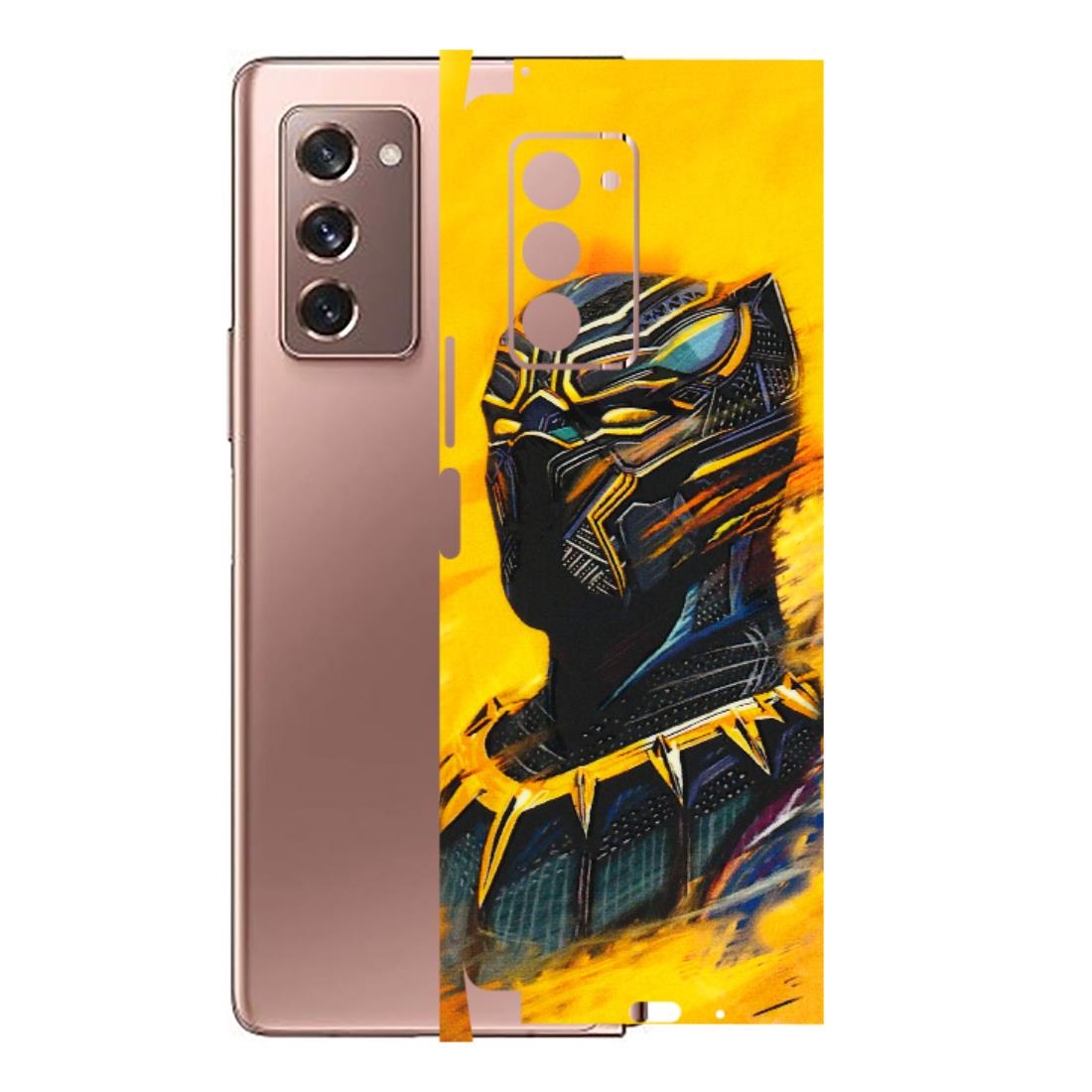 Samsung M/F/Note/Flip and C Phone Skins (All Models) - Yellow Panther - 3D Embossed Finish (L-54) Samsung Galaxy Z Fold 2