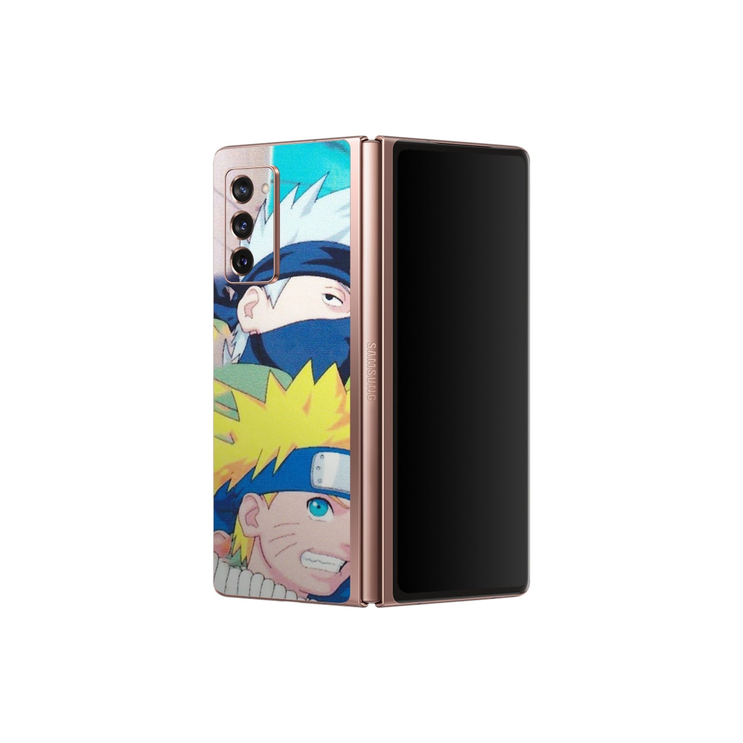Samsung M/F/Note/Flip and C Phone Skins (All Models) - Team Minato And Kakashi - Matte Finish (M-101) Samsung Galaxy Z Fold 2
