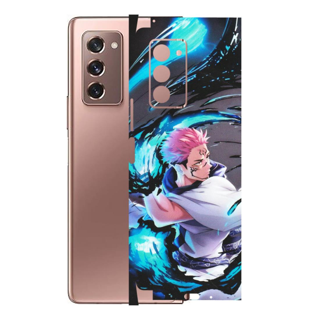 Samsung M/F/Note/Flip and C Phone Skins (All Models) - New Jujutsu Kaisen Grey Blue Anime - Matte Finish (M-127) Samsung Galaxy Z Fold 2