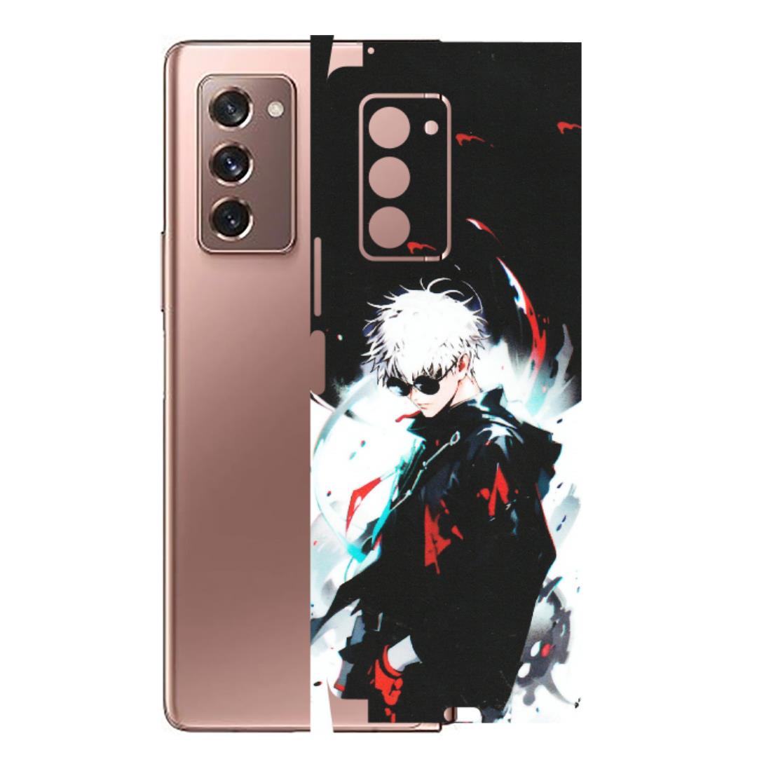 Samsung M/F/Note/Flip and C Phone Skins (All Models) - Gojo Powerful Charater Kaisen Anime - Matte Finish (M-144) Samsung Galaxy Z Fold 2
