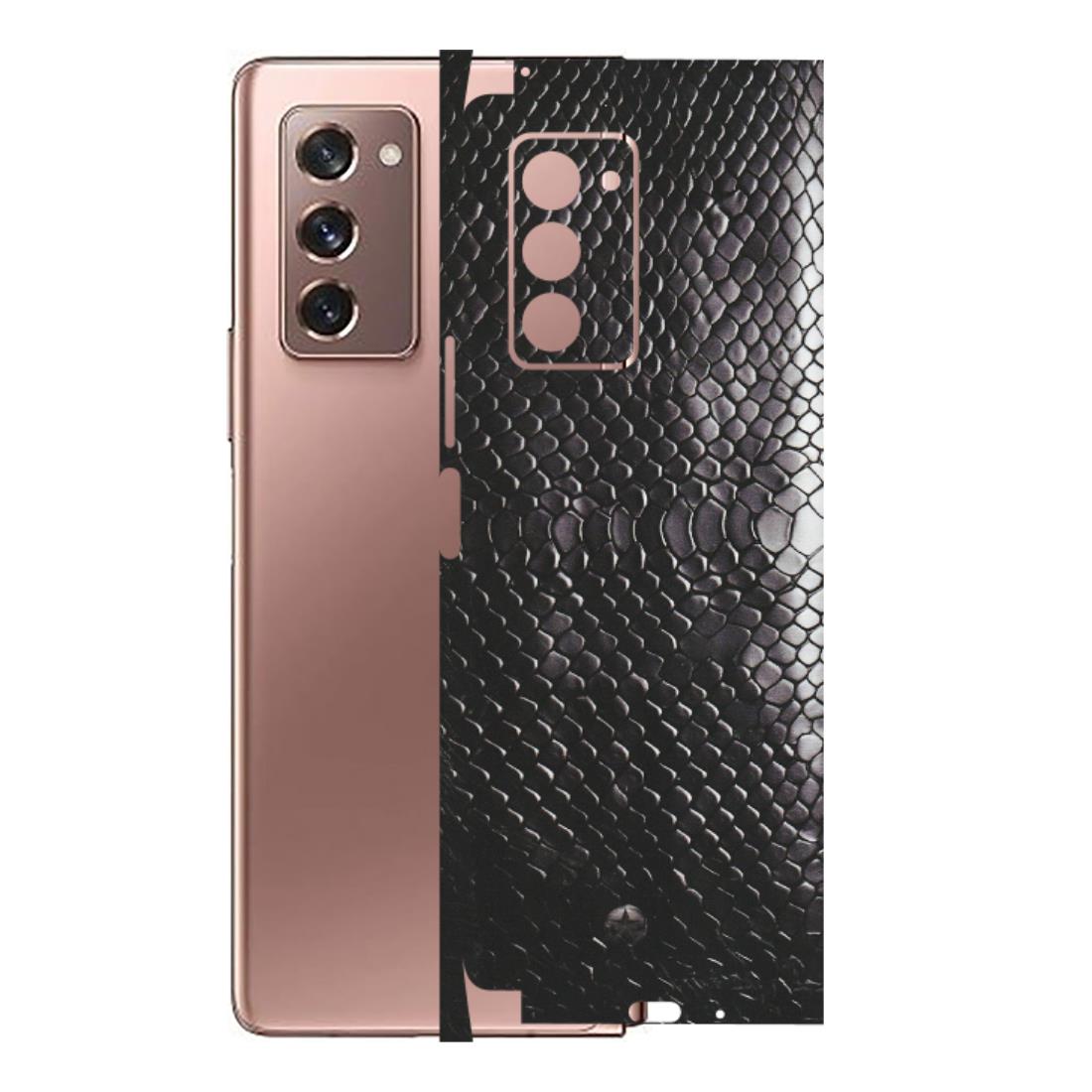 Samsung M/F/Note/Flip and C Phone Skins (All Models) - Black Snack Leather - Matte Finish (M-147) Samsung Galaxy Z Fold 2