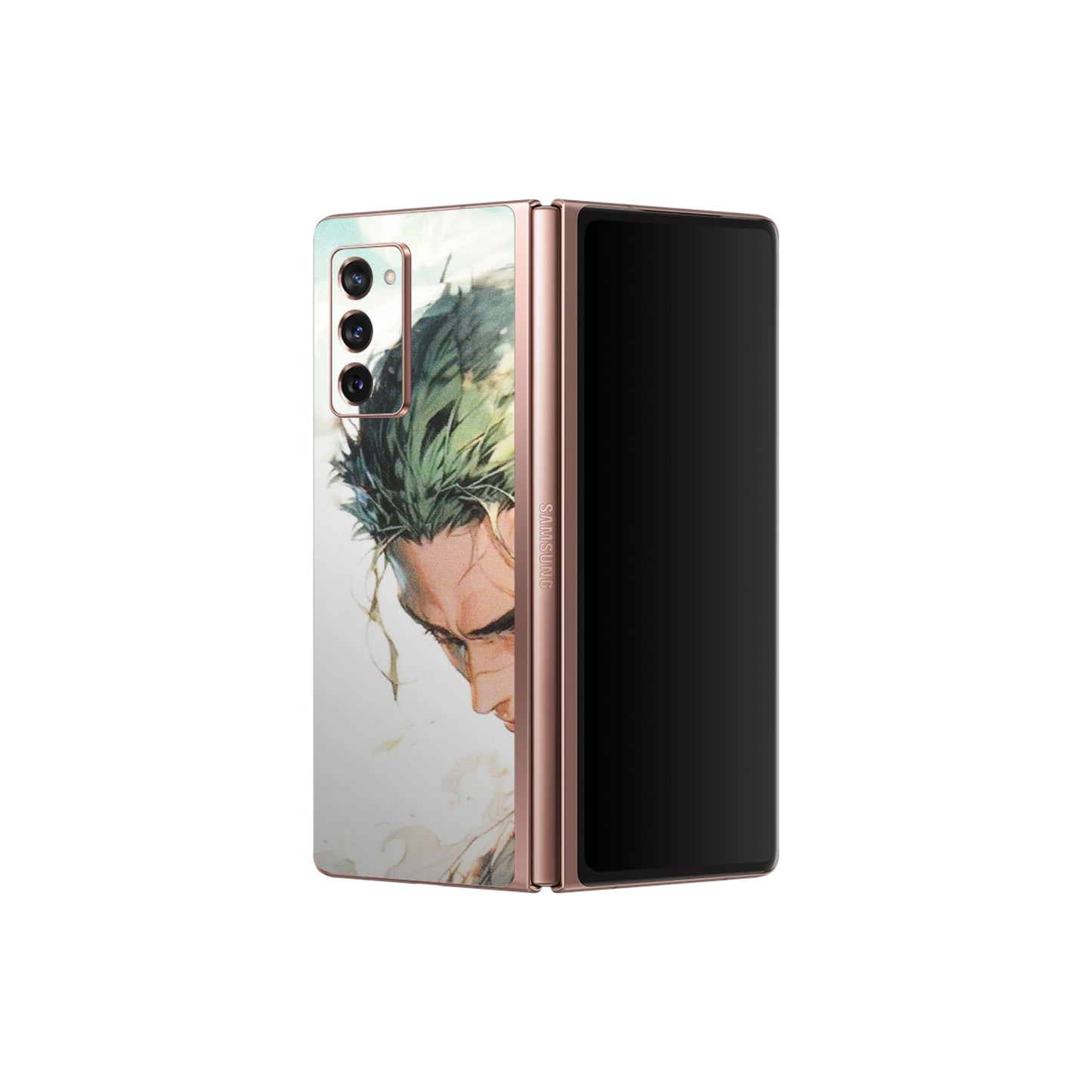 Samsung M/F/Note/Flip and C Phone Skins (All Models) - Pirate Hunter One Piece Anime - Matte Finish (M-157) Samsung Galaxy Z Fold 2