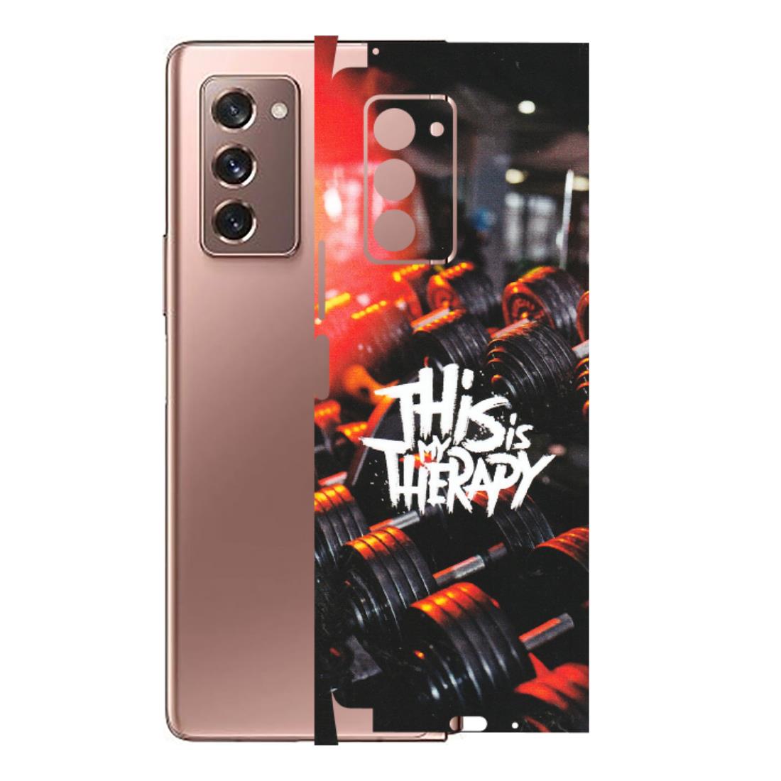 Samsung M/F/Note/Flip and C Phone Skins (All Models) - GYM Lover Therapy - Matte Finish (M-160) Samsung Galaxy Z Fold 2