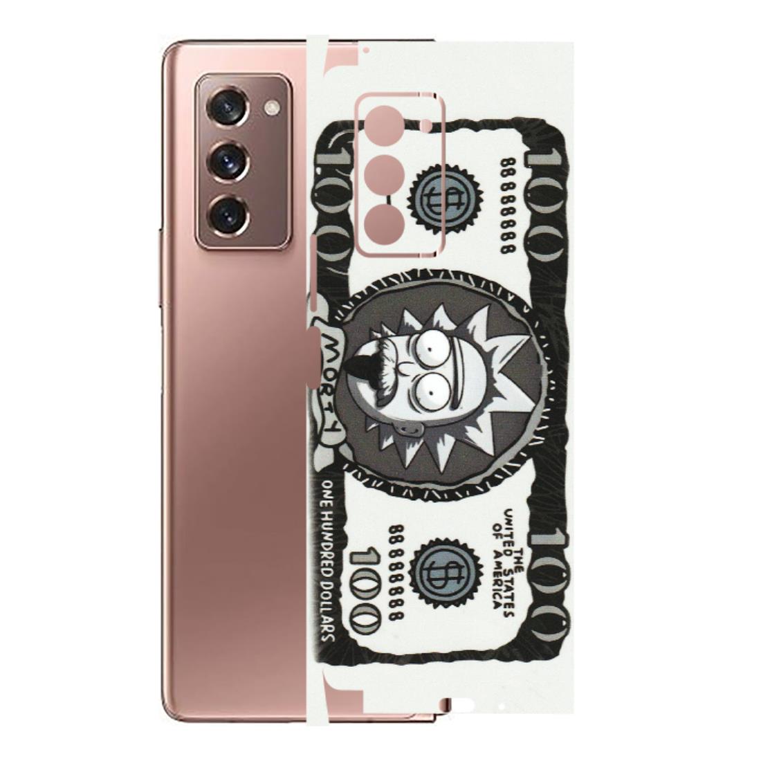 Samsung M/F/Note/Flip and C Phone Skins (All Models) - Rick And Morty Hundred Dollar Anime - Matte Finish (M-161) Samsung Galaxy Z Fold 2
