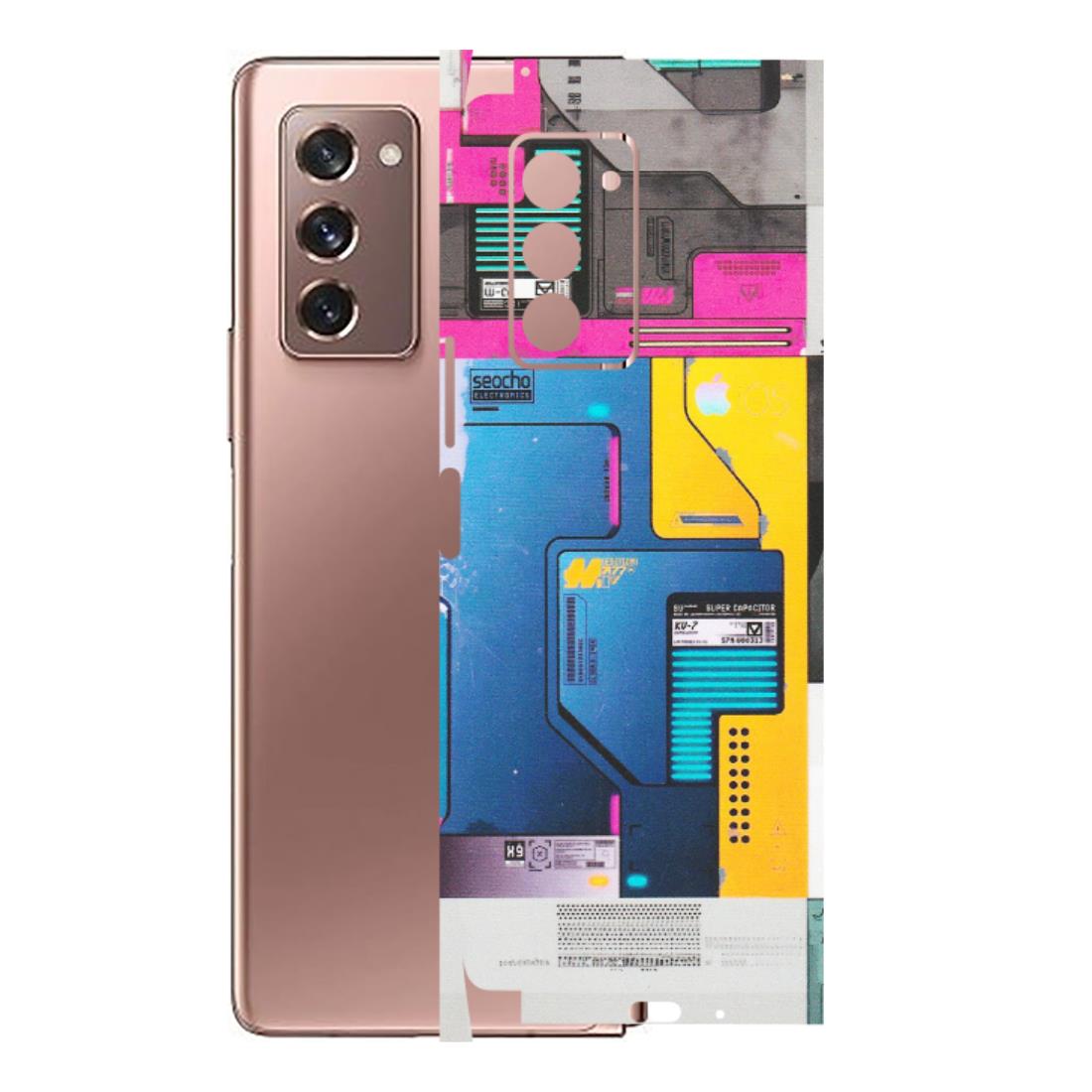Samsung M/F/Note/Flip and C Phone Skins (All Models) - Colourfull Motherboard Internals - Matte Finish (M-55) Samsung Galaxy Z Fold 2