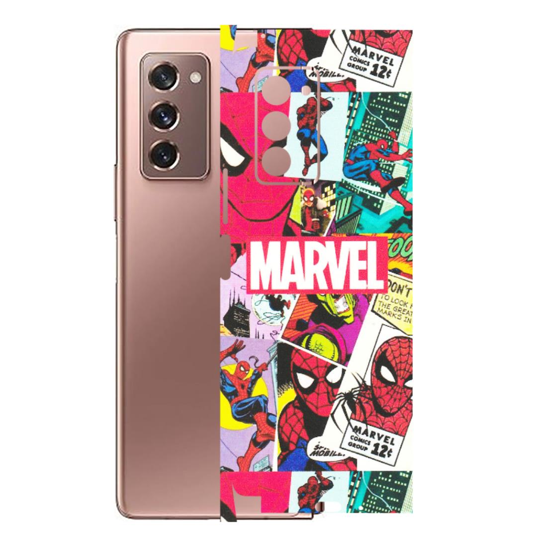 Samsung M/F/Note/Flip and C Phone Skins (All Models) - Marvel Comic Spiderman Grafitti - Matte Finish (M-72) Samsung Galaxy Z Fold 2