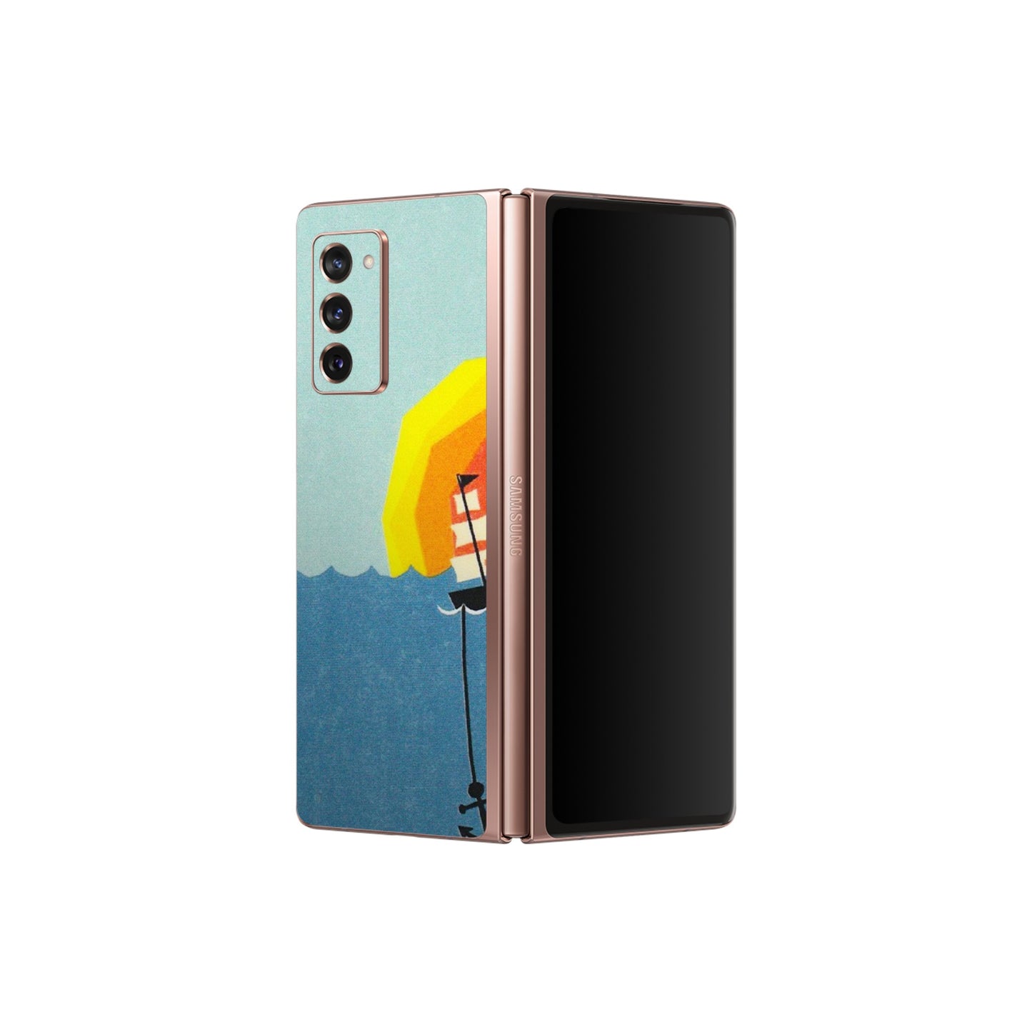 Samsung M/F/Note/Flip and C Phone Skins (All Models) - A Beautiful Sunset of Hope - Matte Finish (M-75) Samsung Galaxy Z Fold 2
