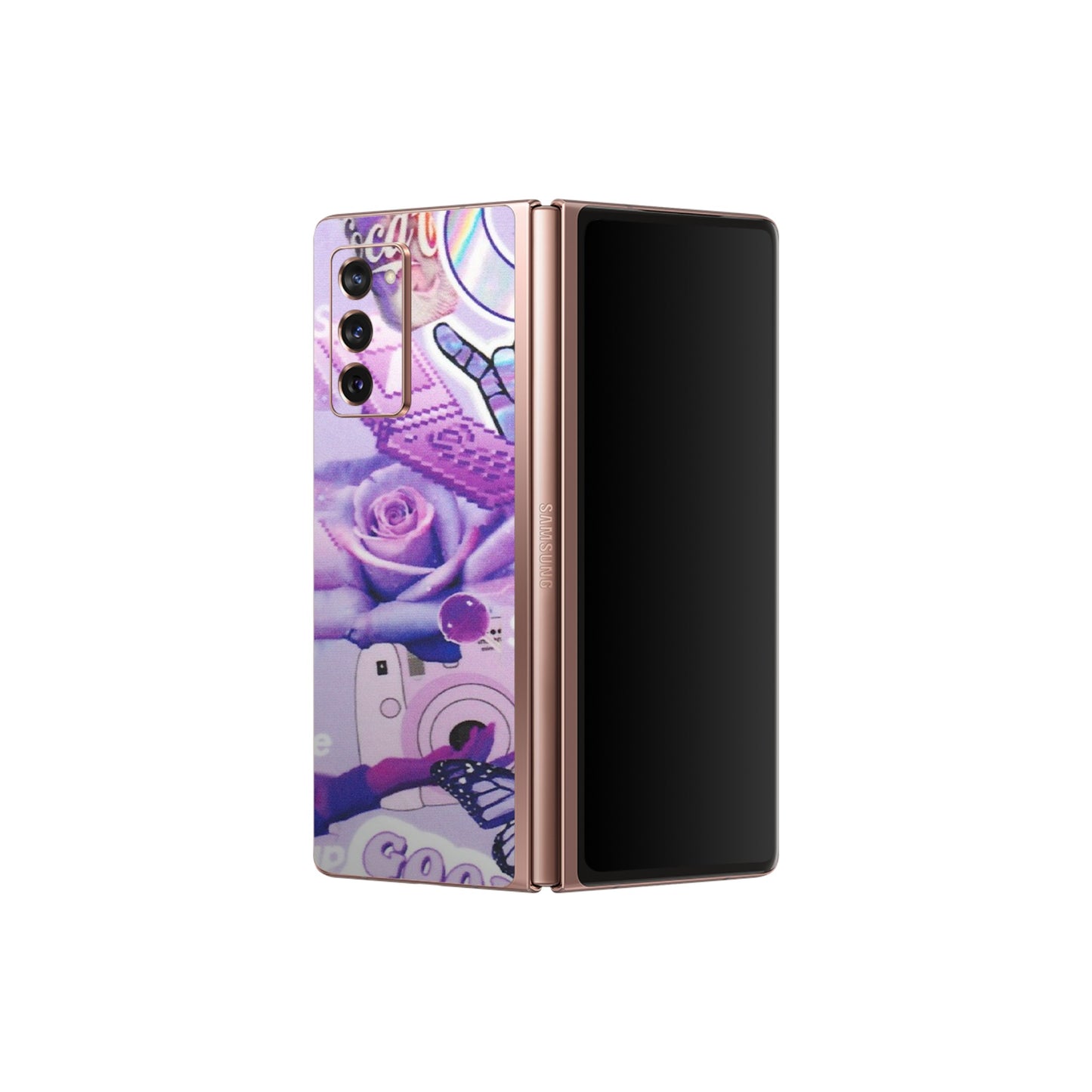 Samsung M/F/Note/Flip and C Phone Skins (All Models) - Supreme Purple Magic - Matte Finish (M-88) Samsung Galaxy Z Fold 2