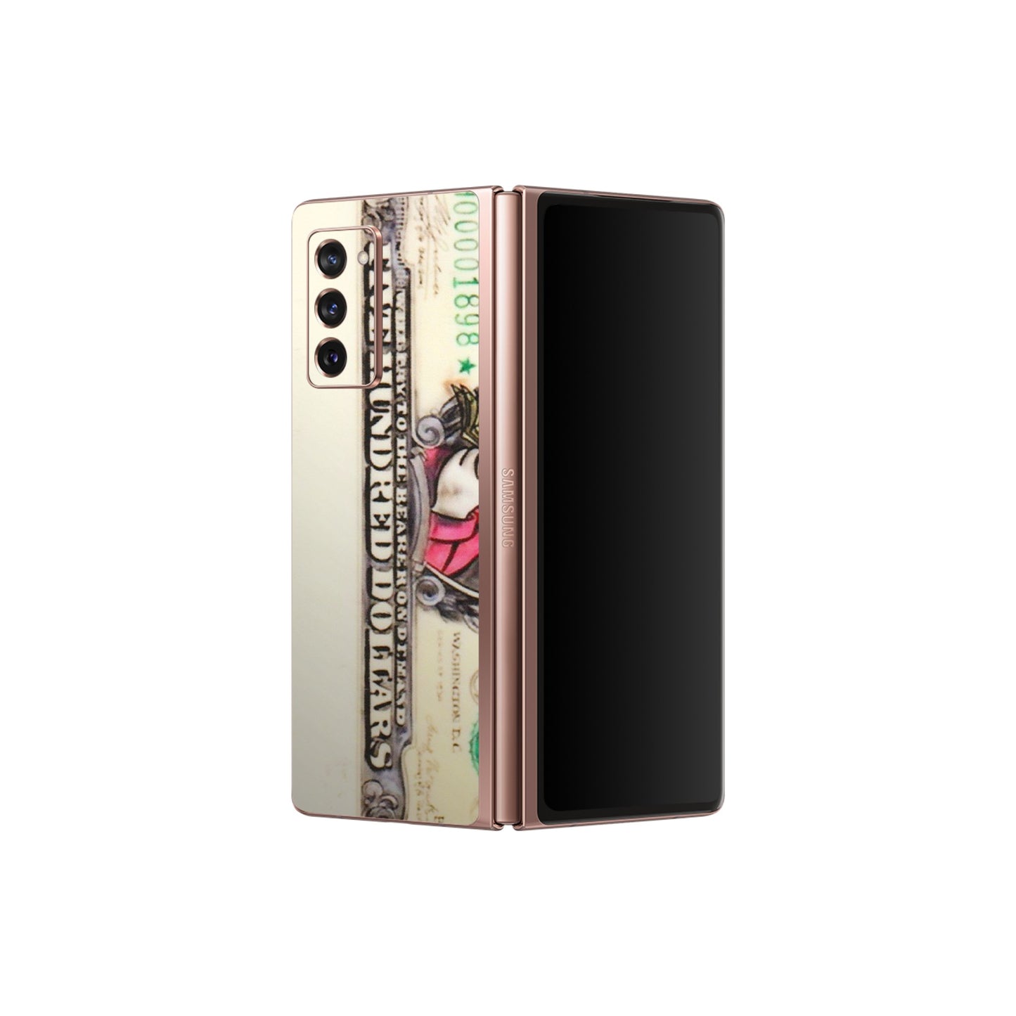 Samsung M/F/Note/Flip and C Phone Skins (All Models) - Five Hundred Dollar Duck - Transparent Finish (T-15) Samsung Galaxy Z Fold 2