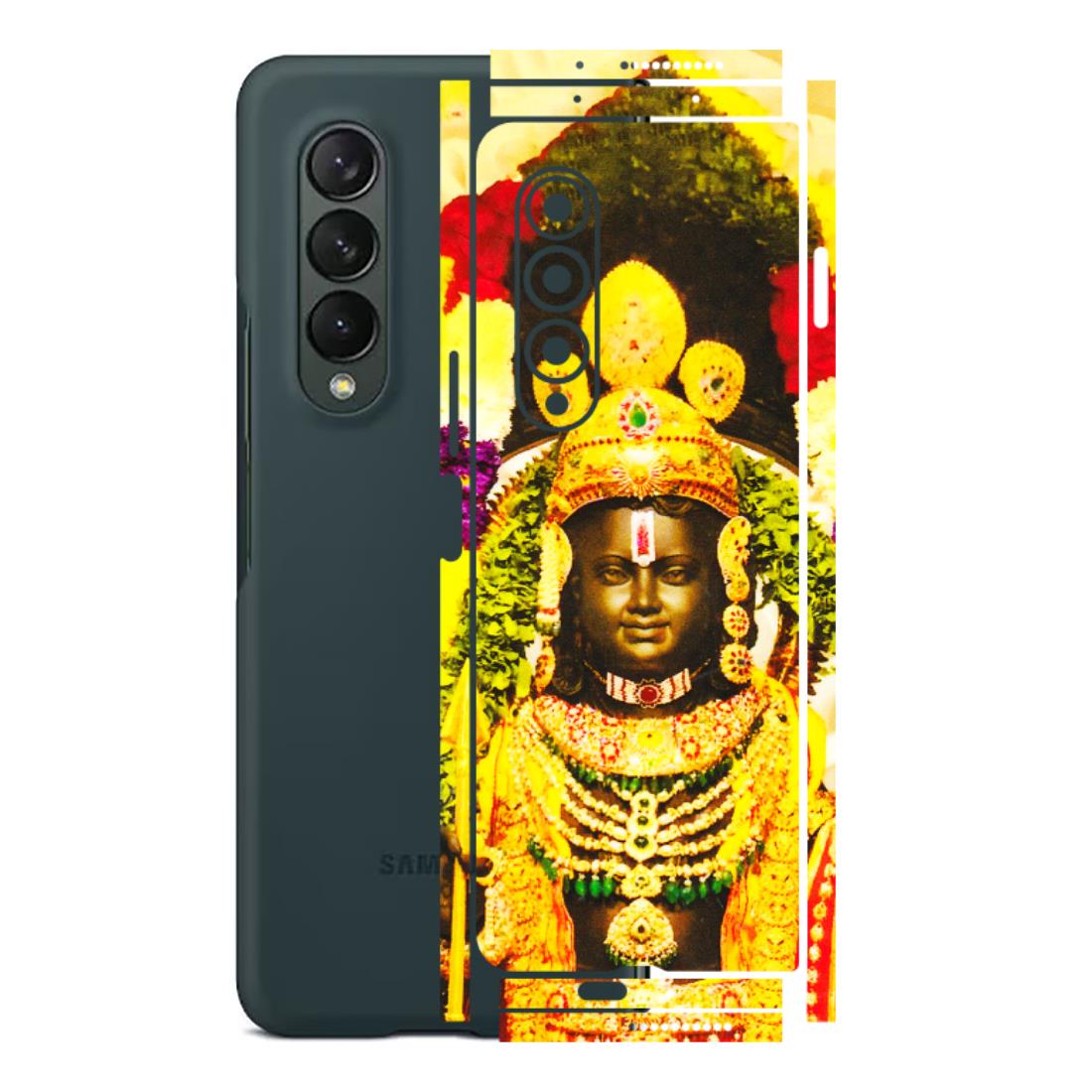 Samsung M/F/Note/Flip and C Phone Skins (All Models) - Ram Lalla Ayodhya - 3D Embossed Finish (L-103) Samsung Galaxy Z Fold 3
