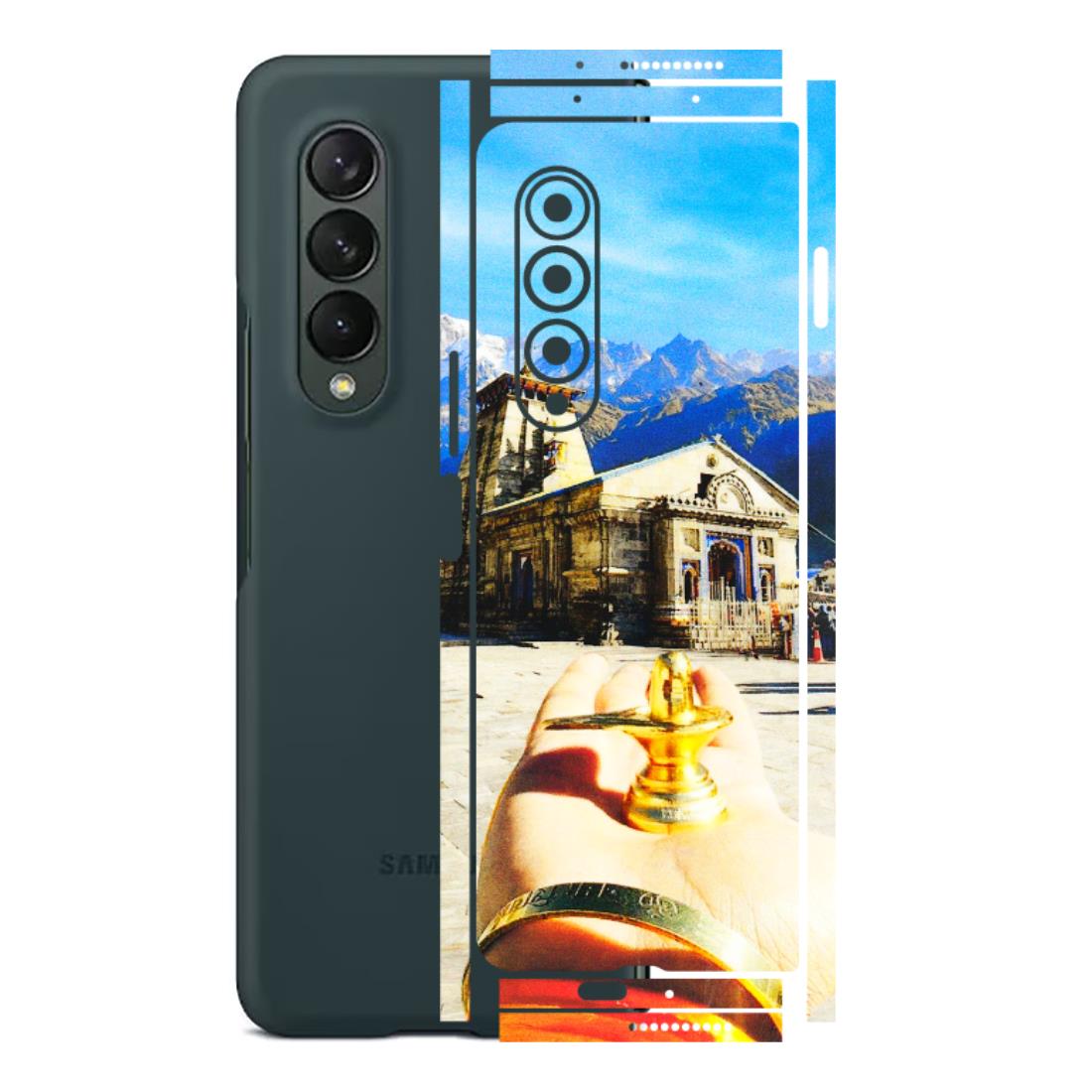 Samsung M/F/Note/Flip and C Phone Skins (All Models) - Beauty of Kedarnath - 3D Embossed Finish (L-108) Samsung Galaxy Z Fold 3