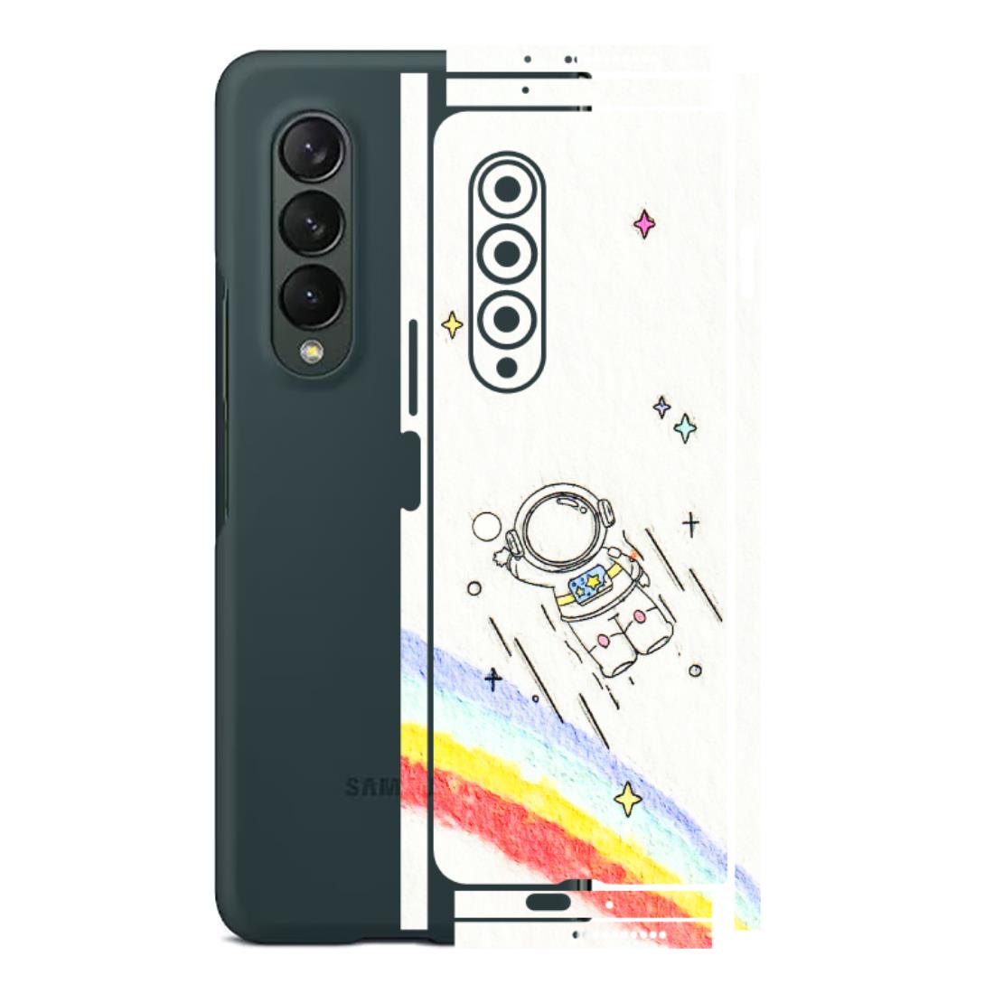 Samsung M/F/Note/Flip and C Phone Skins (All Models) - Milkyway Astronaut - 3D Embossed Finish (L-110) Samsung Galaxy Z Fold 3