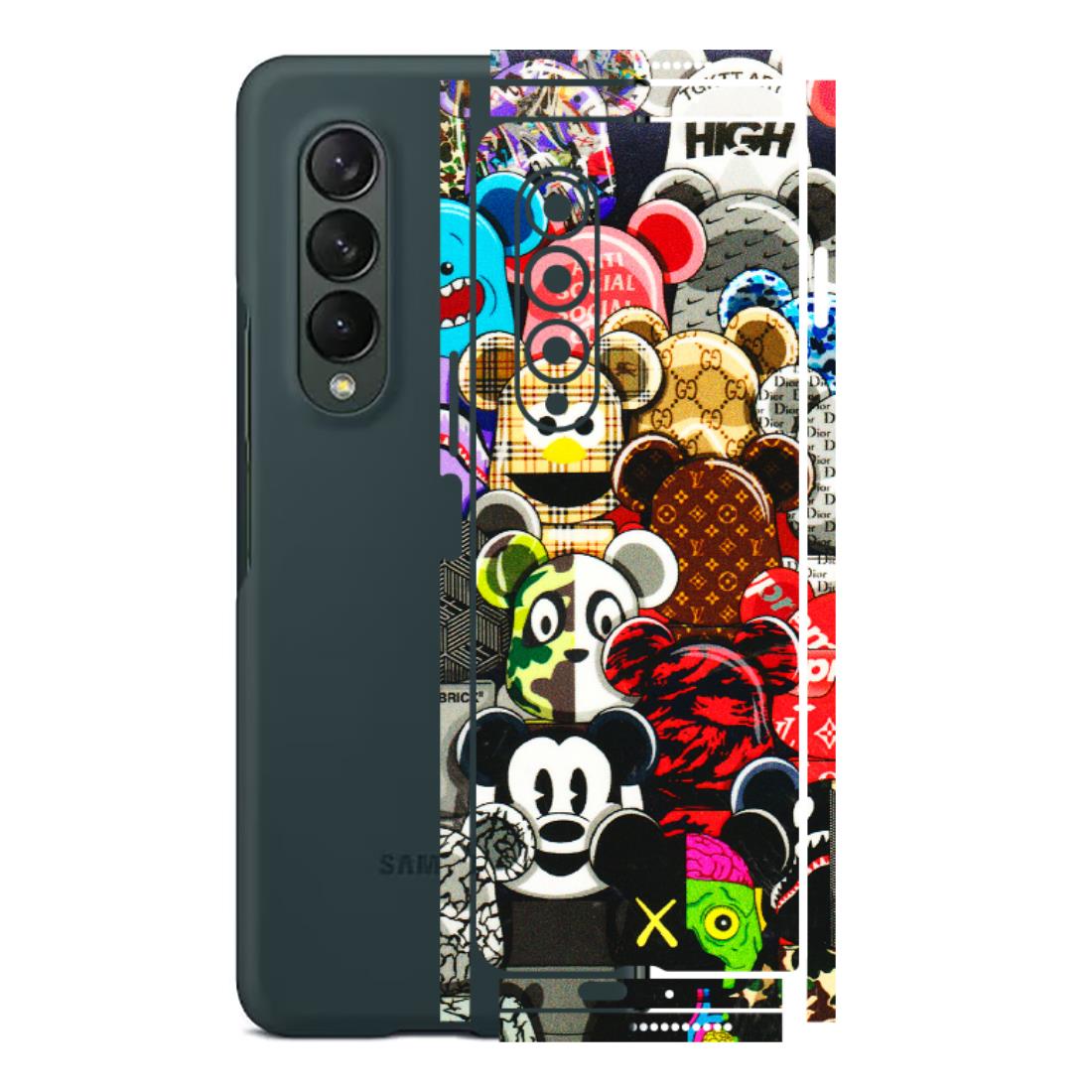 Samsung M/F/Note/Flip and C Phone Skins (All Models) - More Mickey Mouses - 3D Embossed Finish (L-118) Samsung Galaxy Z Fold 3