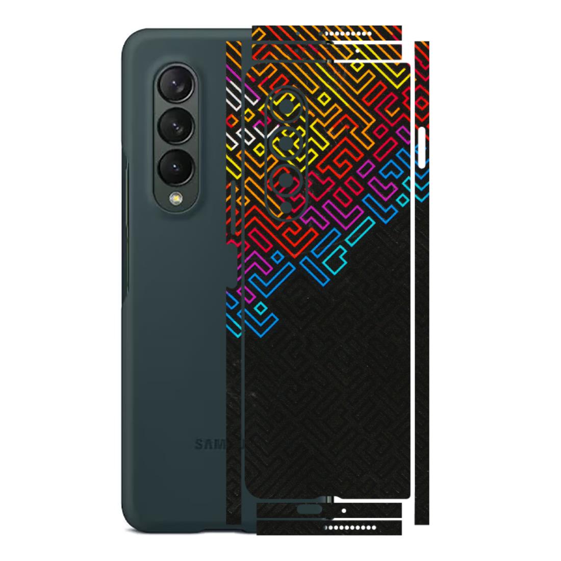 Samsung M/F/Note/Flip and C Phone Skins (All Models) - Dotme Pattern Art - 3D Embossed Finish (L-121) Samsung Galaxy Z Fold 3