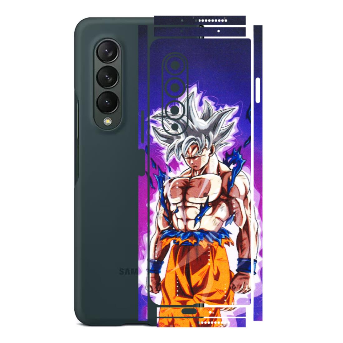 Samsung M/F/Note/Flip and C Phone Skins (All Models) - Goku Purple Anime - 3D Embossed Finish (L-147) Samsung Galaxy Z Fold 3
