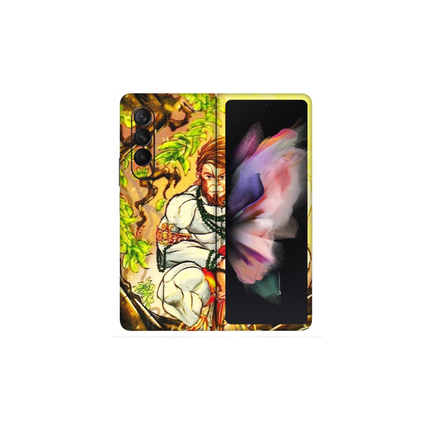 Samsung M/F/Note/Flip and C Phone Skins (All Models) - Lord Hanuman - 3D Embossed Finish (L-152) Samsung Galaxy Z Fold 3