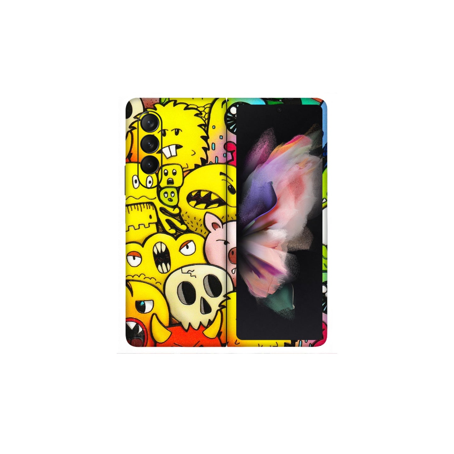 Samsung M/F/Note/Flip and C Phone Skins (All Models) - Angry Funkies - 3D Embossed Finish (L-169) Samsung Galaxy Z Fold 3