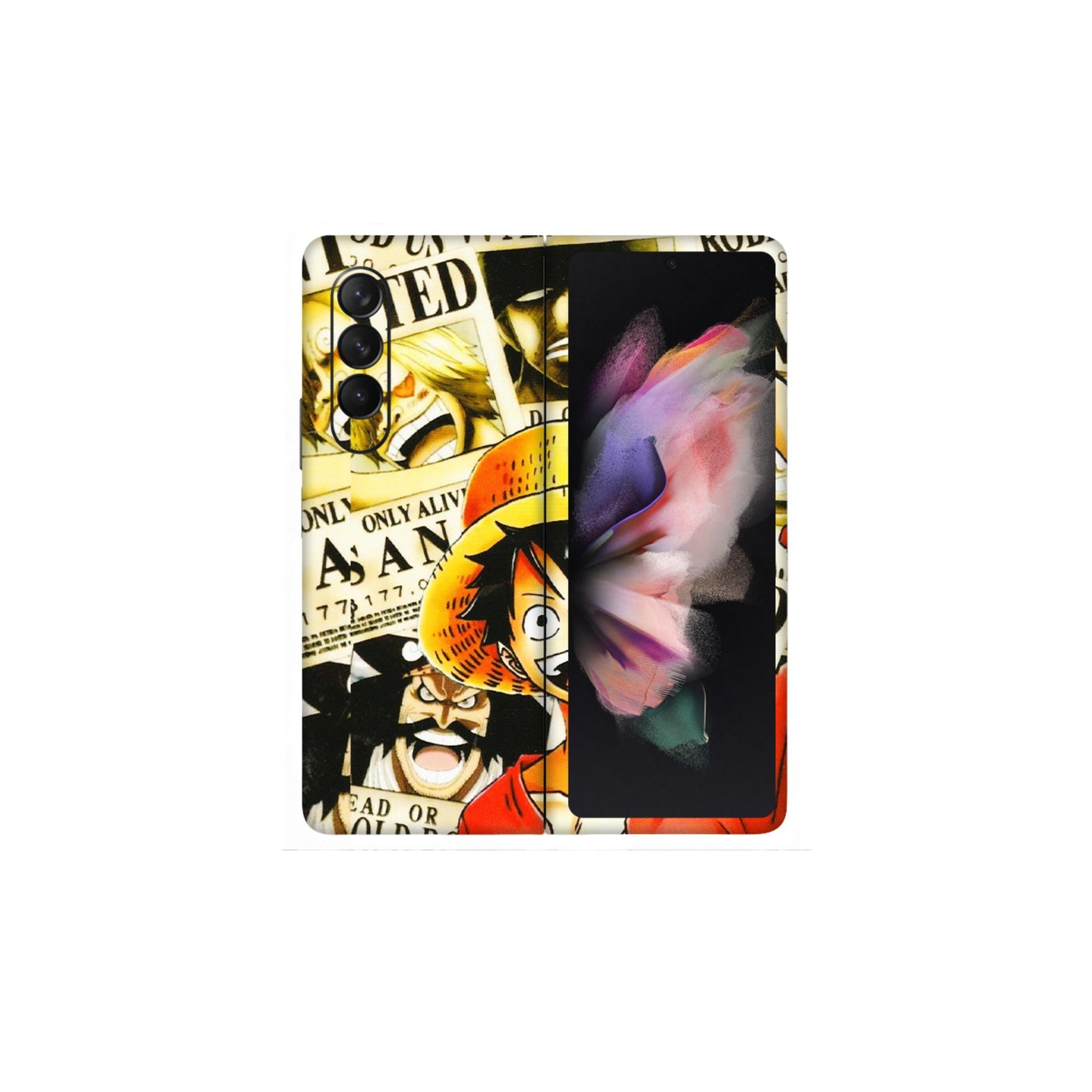 Samsung M/F/Note/Flip and C Phone Skins (All Models) - Luffy Anime - 3D Embossed Finish (L-177) Samsung Galaxy Z Fold 3