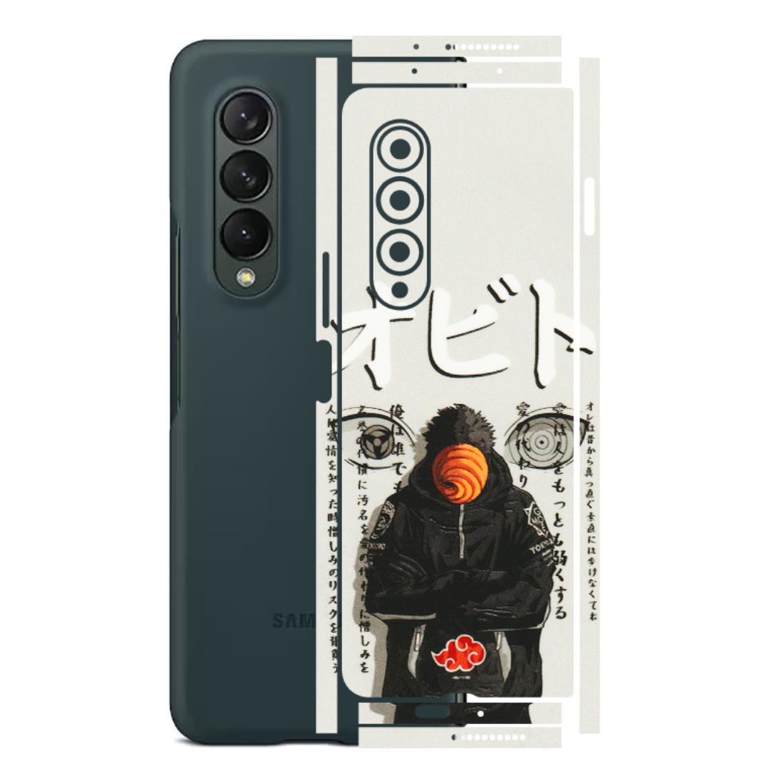 Samsung M/F/Note/Flip and C Phone Skins (All Models) - Obito Anime Eye - 3D Embossed Finish (L-19) Samsung Galaxy Z Fold 3