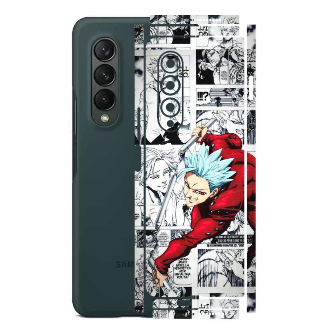Samsung M/F/Note/Flip and C Phone Skins (All Models) - Anime Comic - 3D Embossed Finish (L-192) Samsung Galaxy Z Fold 3