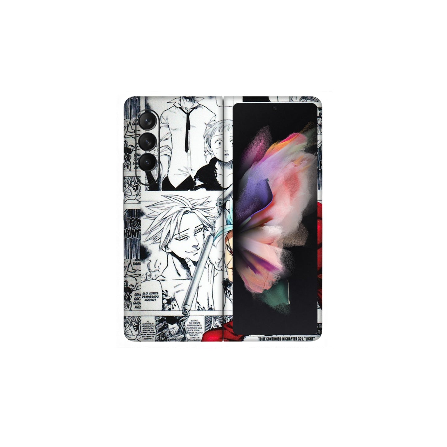 Samsung M/F/Note/Flip and C Phone Skins (All Models) - Anime Comic - 3D Embossed Finish (L-192) Samsung Galaxy Z Fold 3