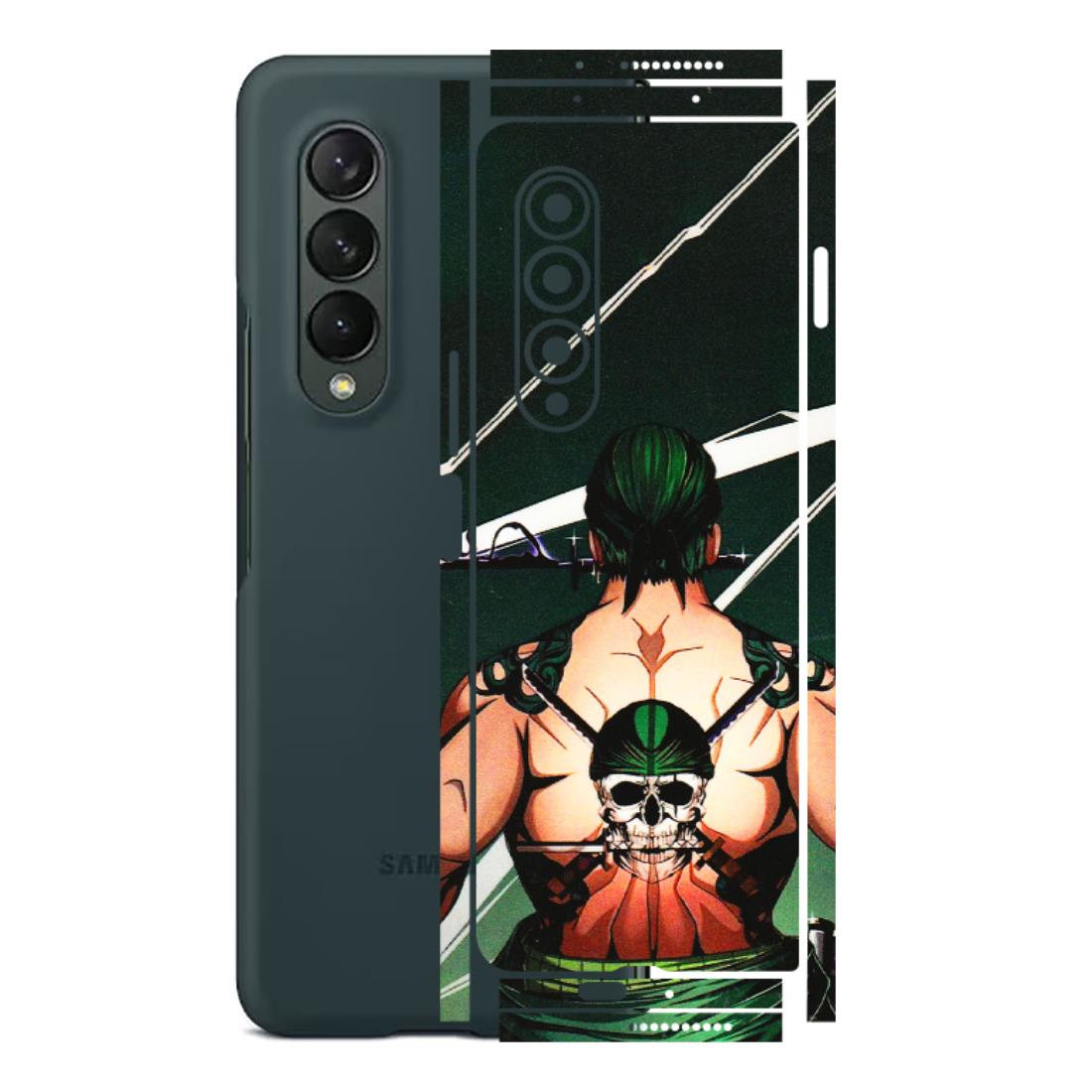 Samsung M/F/Note/Flip and C Phone Skins (All Models) - Zoro Anime - 3D Embossed Finish (L-23) Samsung Galaxy Z Fold 3