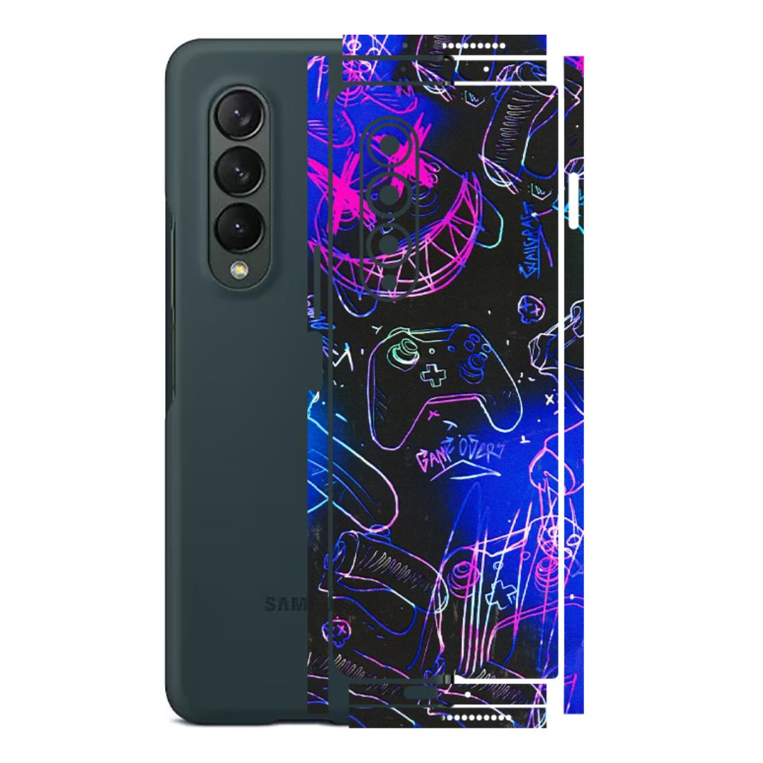 Samsung M/F/Note/Flip and C Phone Skins (All Models) - Gamers Paradise - 3D Embossed Finish (L-258) Samsung Galaxy Z Fold 3