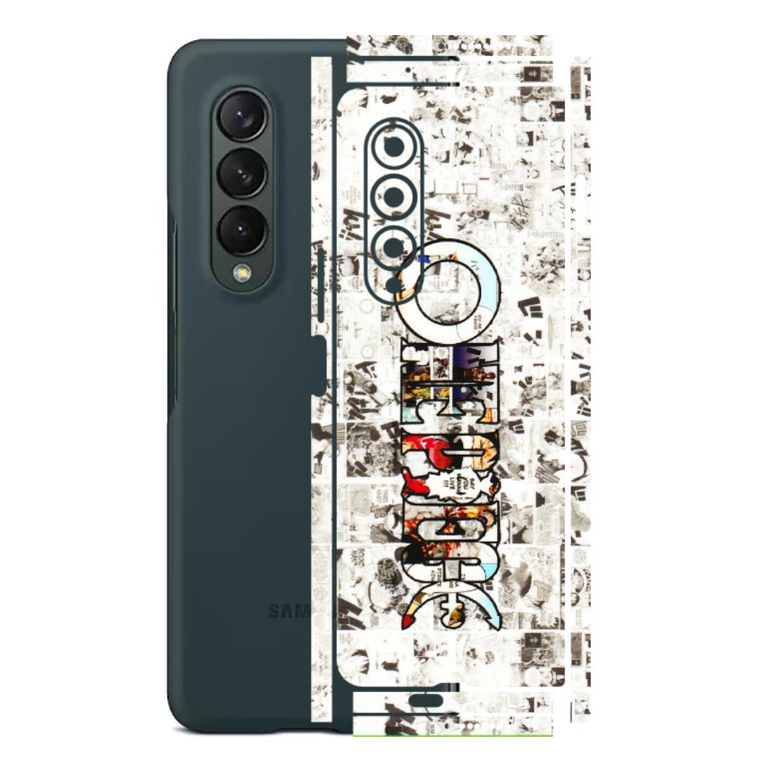 Samsung M/F/Note/Flip and C Phone Skins (All Models) - One Piece Manga - 3D Embossed Finish (L-26) Samsung Galaxy Z Fold 3
