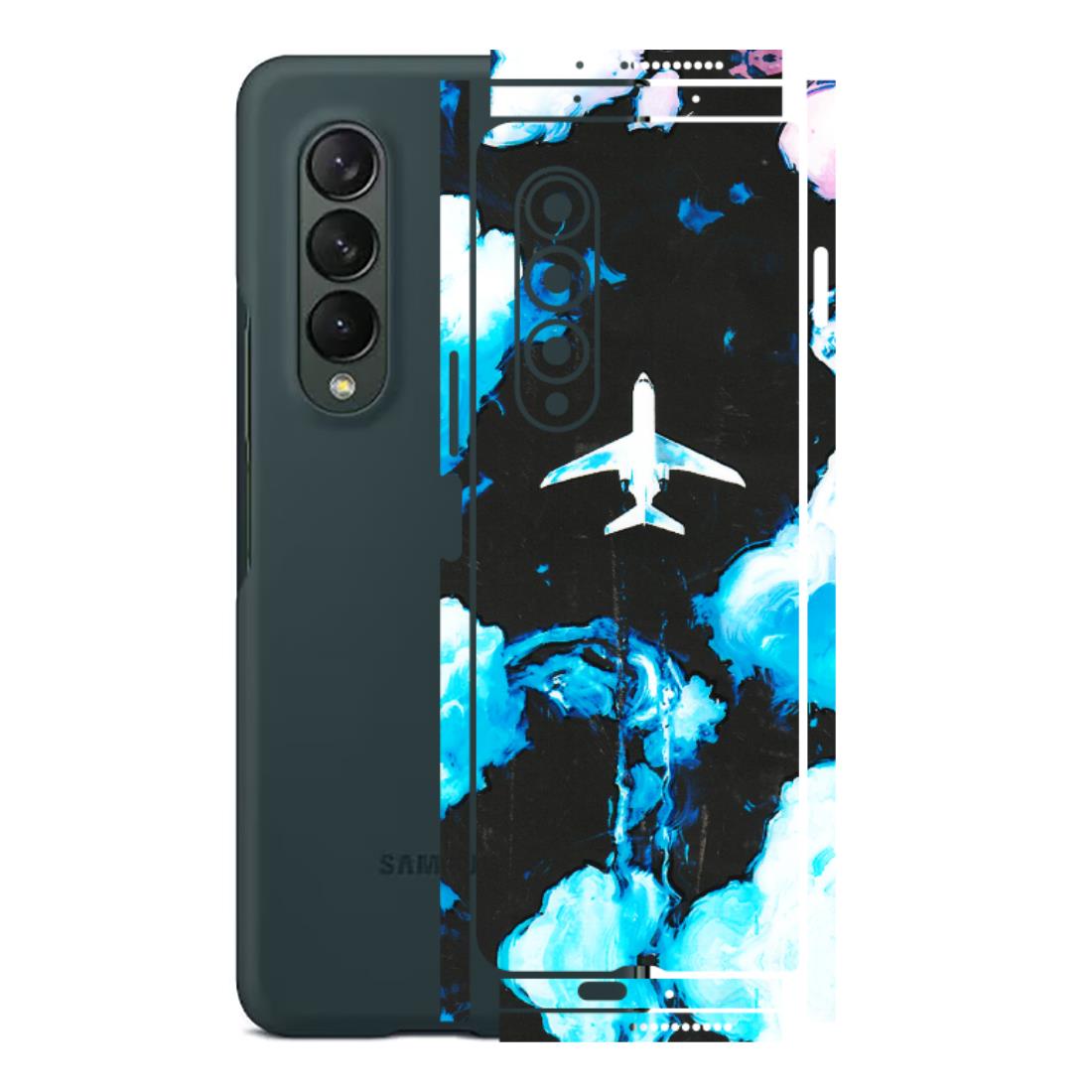 Samsung M/F/Note/Flip and C Phone Skins (All Models) - Travel In Airline - 3D Embossed Finish (L-264) Samsung Galaxy Z Fold 3