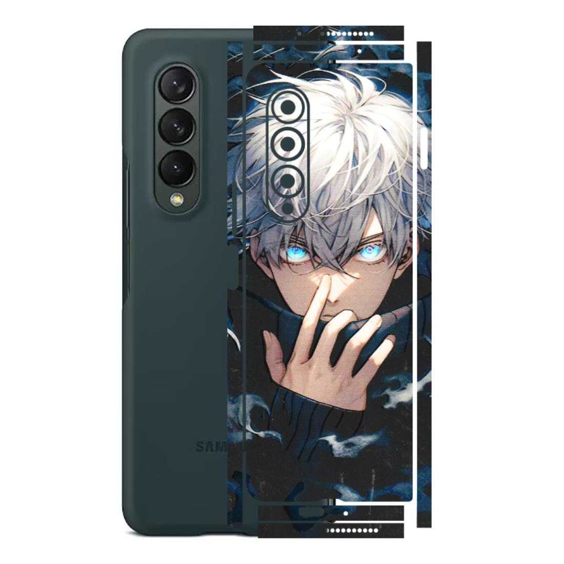Samsung M/F/Note/Flip and C Phone Skins (All Models) - New Jujutsu Kaisen Anime - 3D Embossed Finish (L-313) Samsung Galaxy Z Fold 3