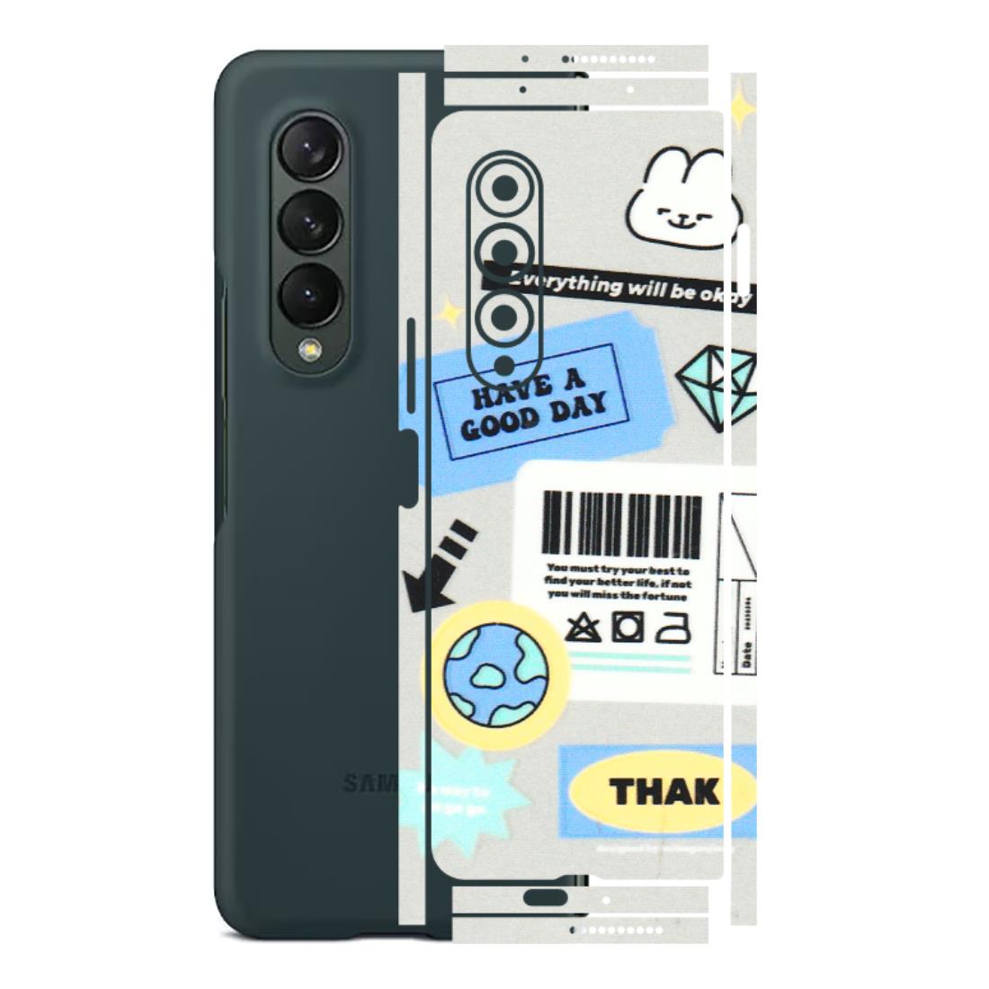 Samsung M/F/Note/Flip and C Phone Skins (All Models) - Will Be Okay Design - 3D Embossed Finish (L-316) Samsung Galaxy Z Fold 3