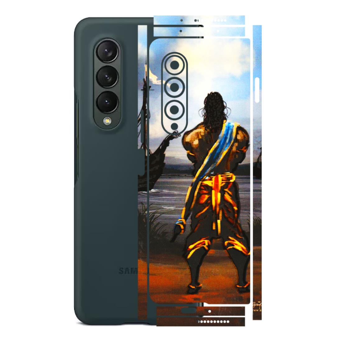 Samsung M/F/Note/Flip and C Phone Skins (All Models) - Heavenly God Figure - 3D Embossed Finish (L-34) Samsung Galaxy Z Fold 3