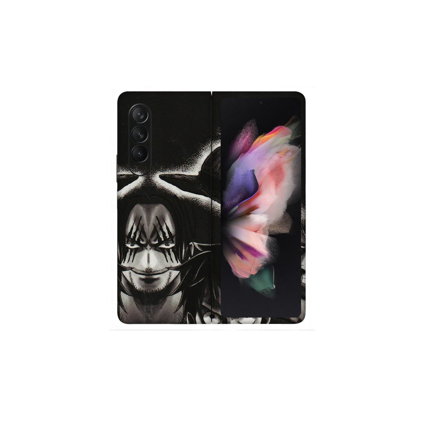 Samsung M/F/Note/Flip and C Phone Skins (All Models) - Black Luffy Hat - 3D Embossed Finish (L-57) Samsung Galaxy Z Fold 3
