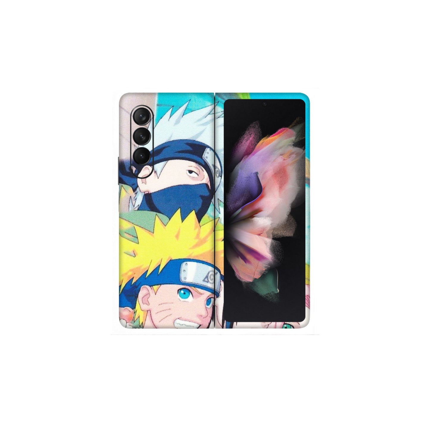 Samsung M/F/Note/Flip and C Phone Skins (All Models) - Team Minato And Kakashi - Matte Finish (M-101) Samsung Galaxy Z Fold 3
