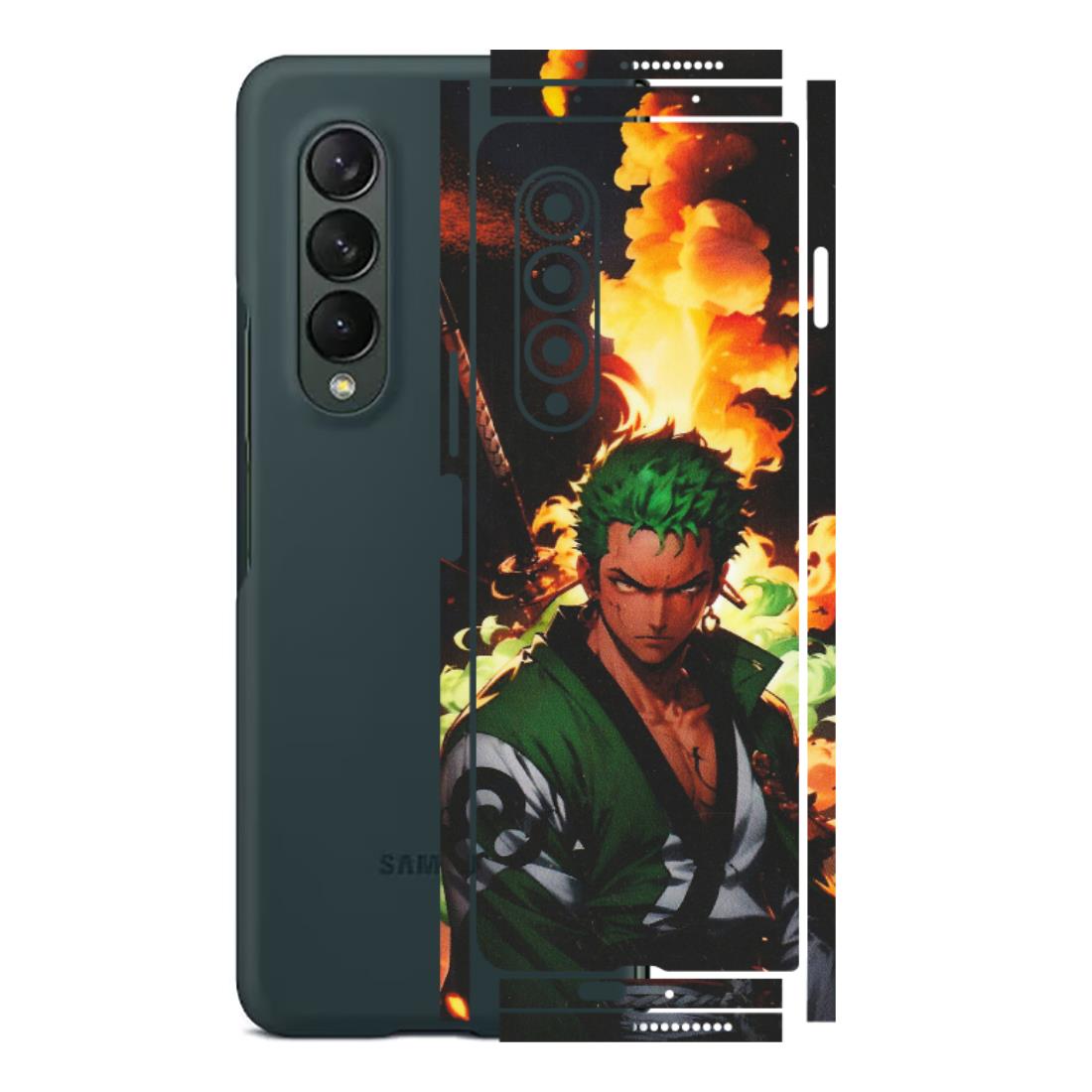 Samsung M/F/Note/Flip and C Phone Skins (All Models) - Roronoa Zoro - Matte Finish (M-102) Samsung Galaxy Z Fold 3